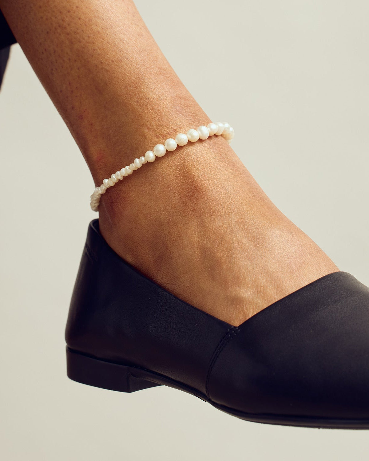 Vega Perle Ankelkæde - 18 karat forgyldt