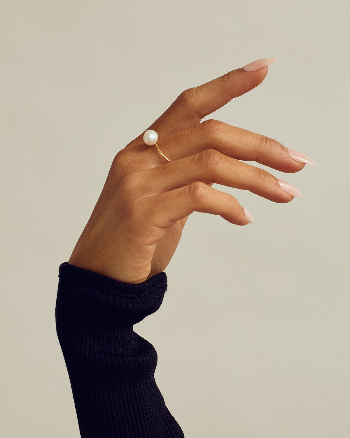 Vega Perle Ring - 18 karat forgyldt