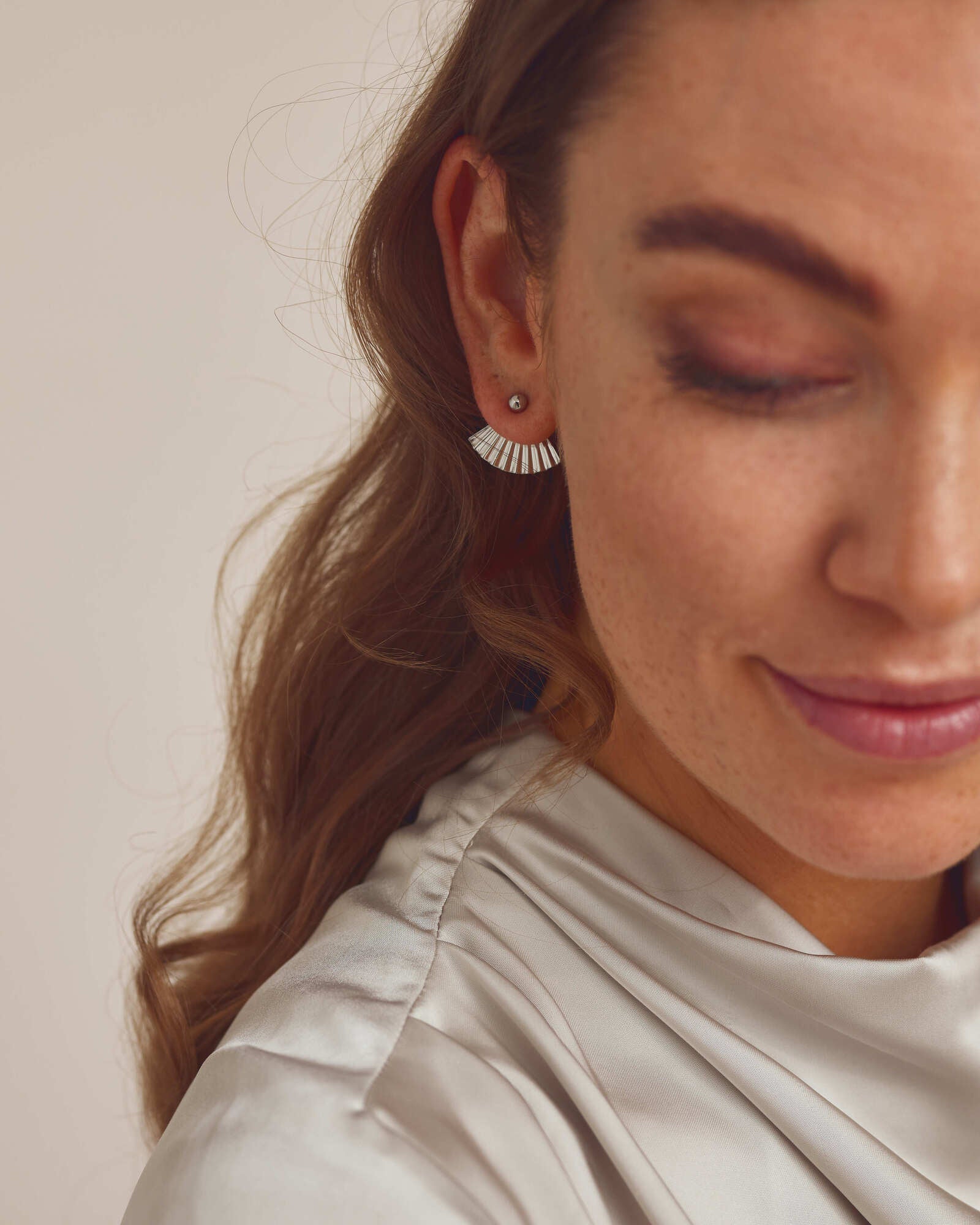 Luna Örhängen - Silverpläterade