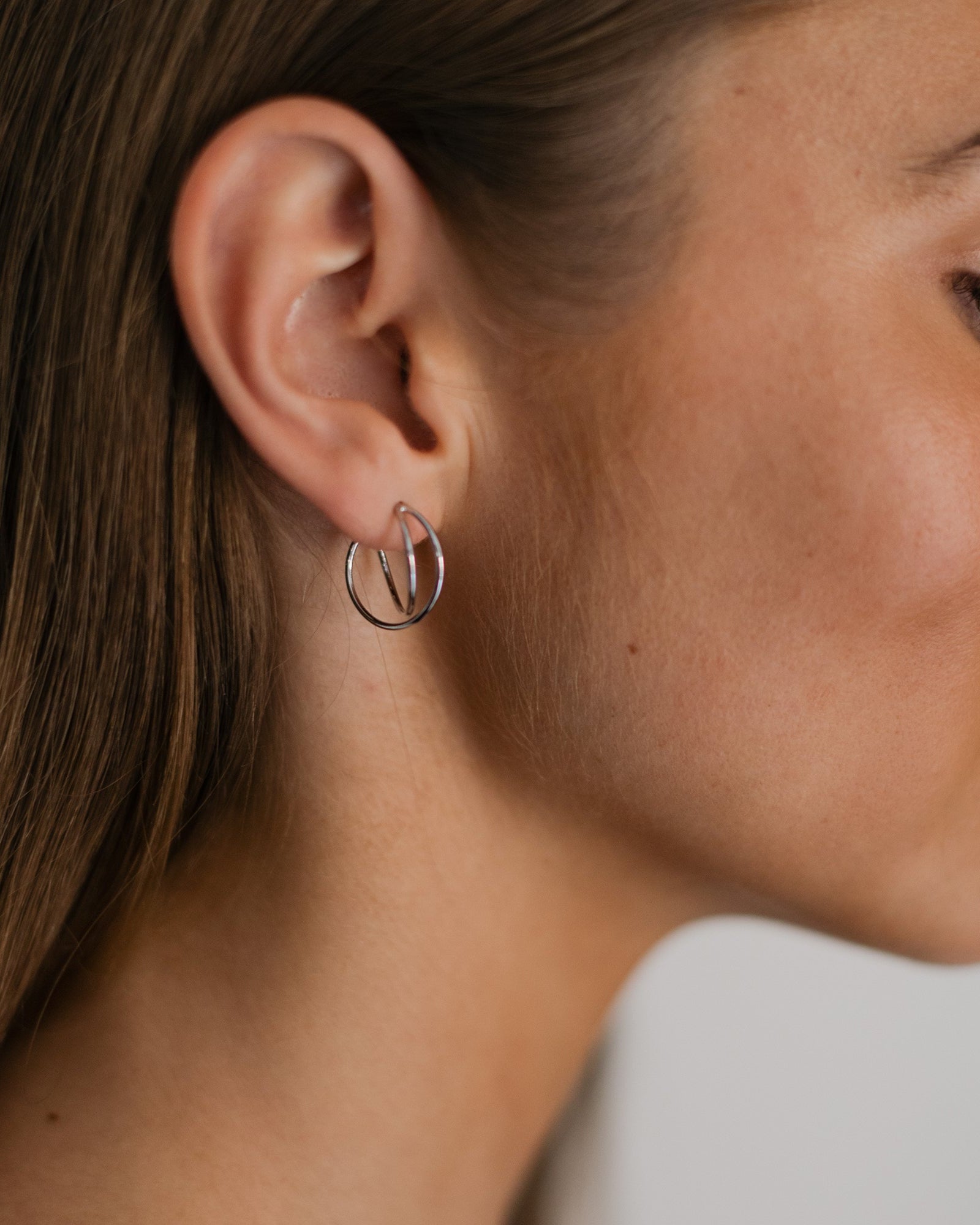 Mia Øreringe Lille - Sølvbelagt