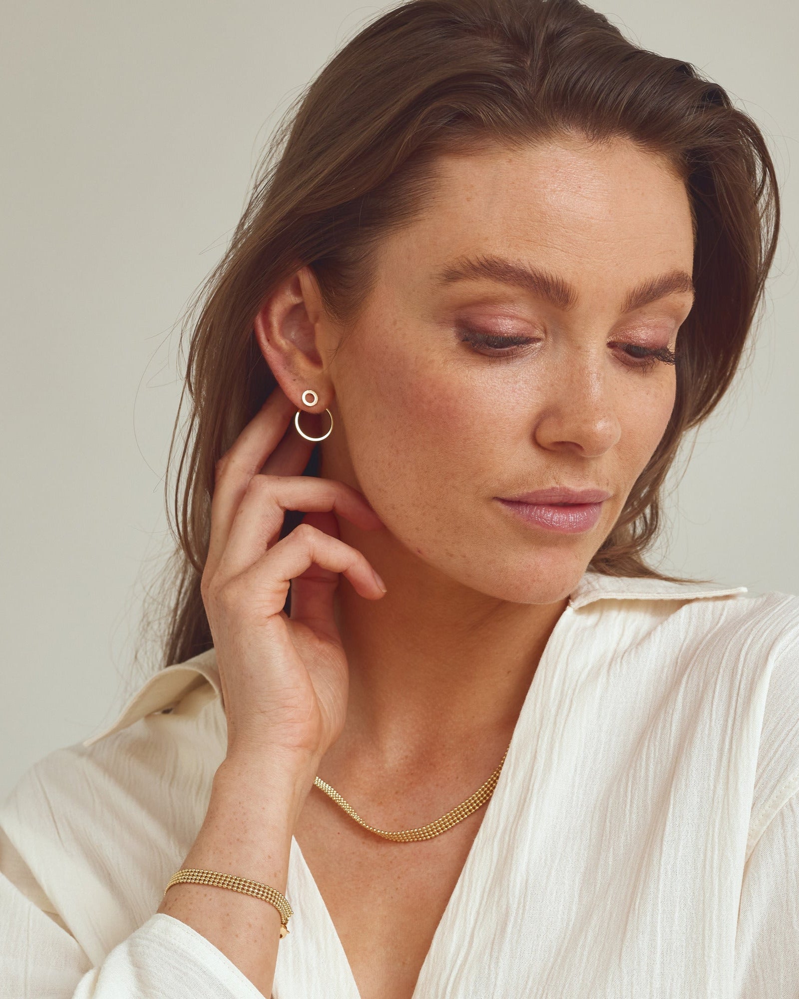 Ellen Øreringe - 18 karat forgyldt