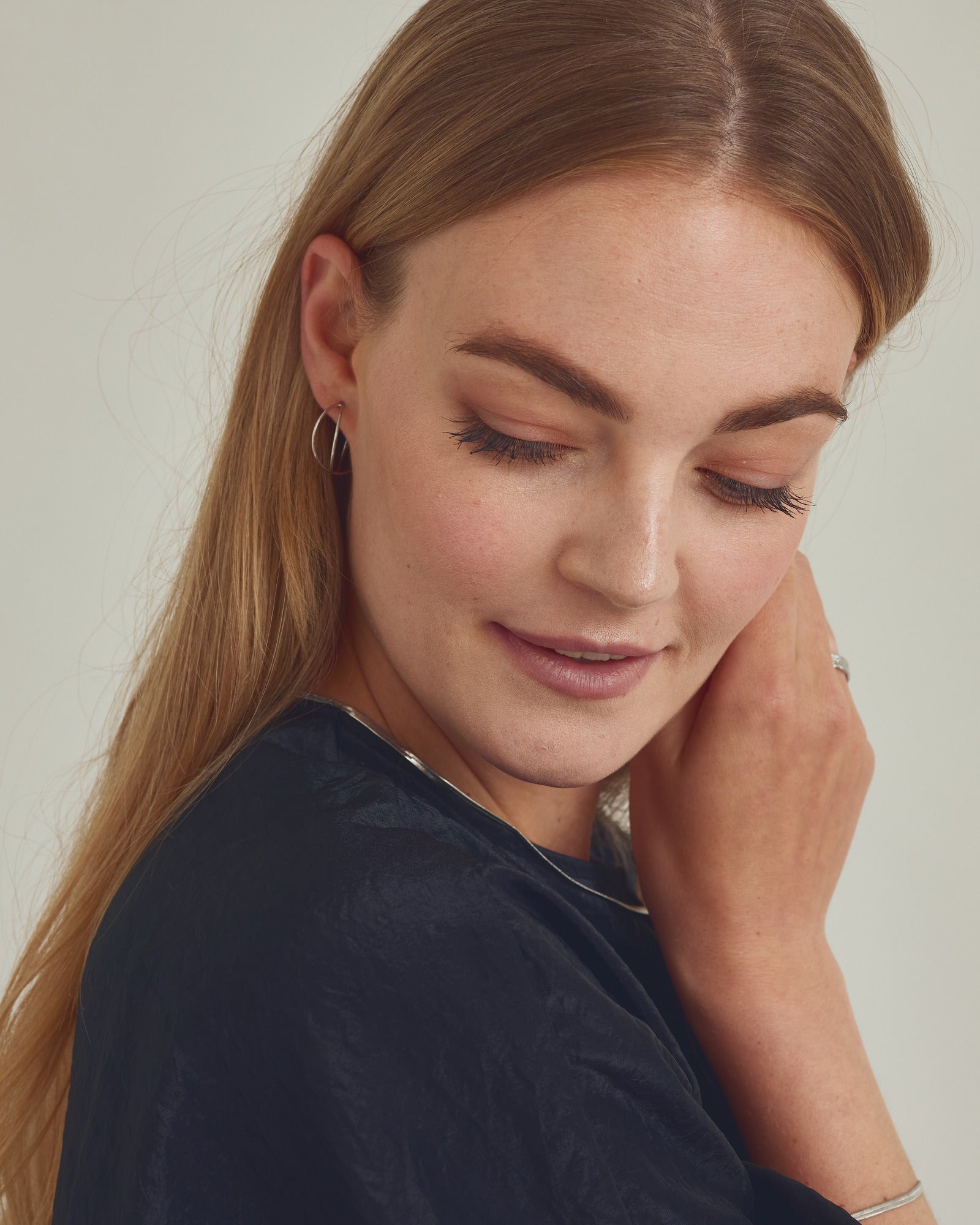 Mia Øreringe Stor - Sølvbelagt