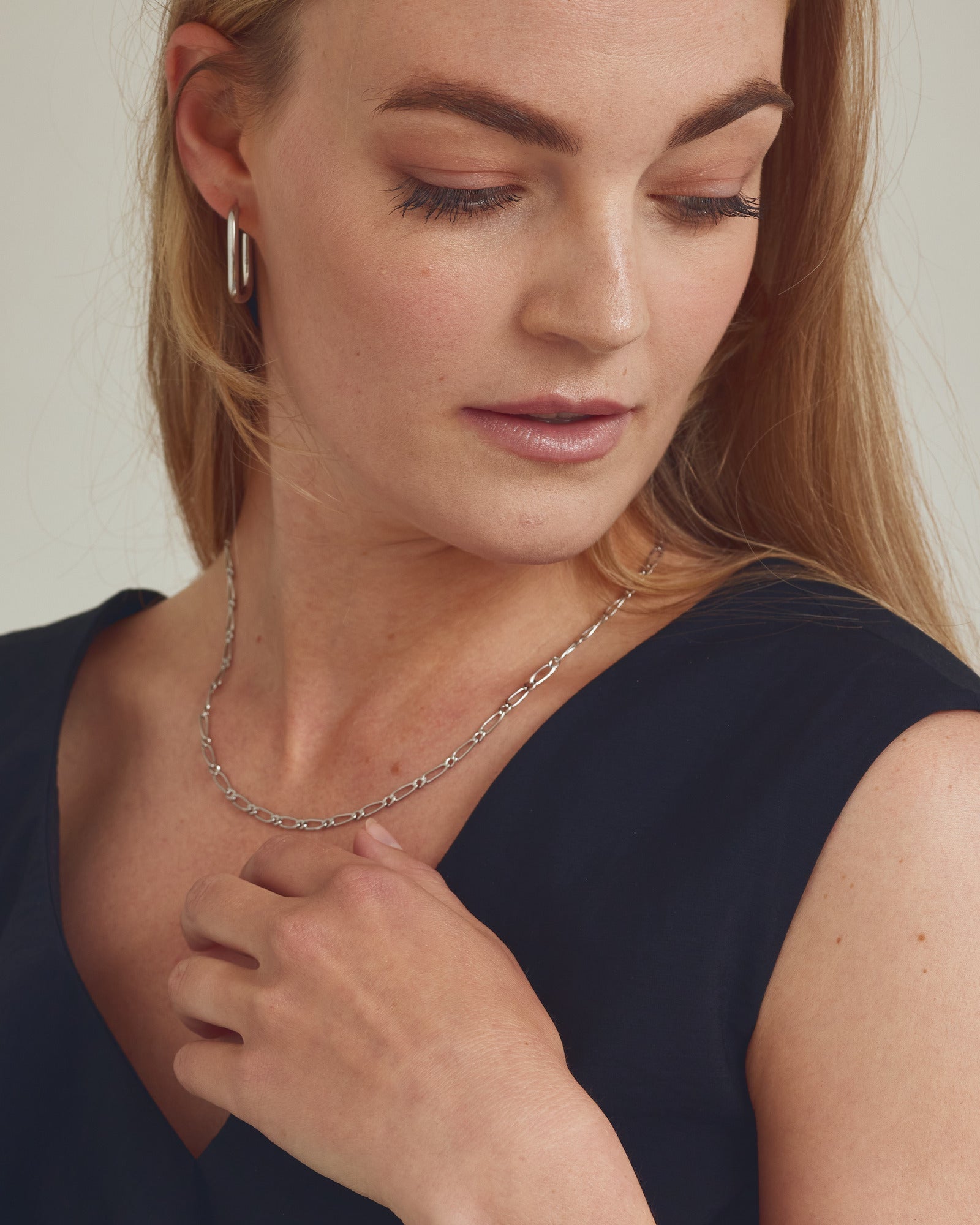 Barbette Halskæde - Sølvbelagt