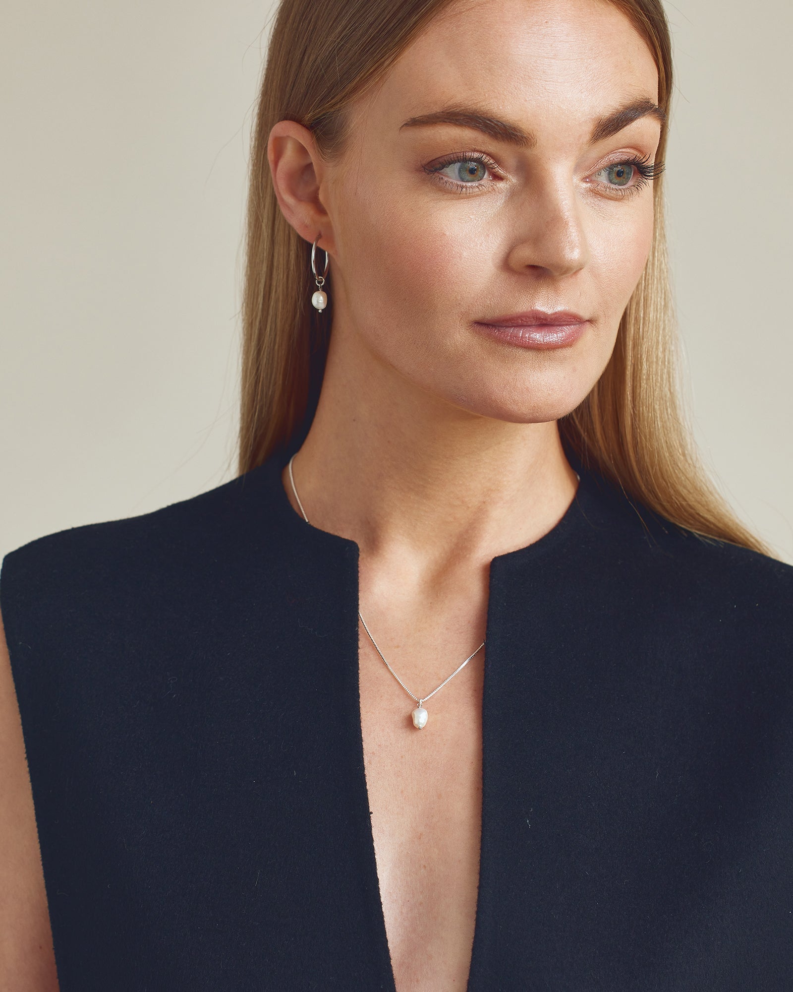 Lea Perle Halskæde - Sølvbelagt