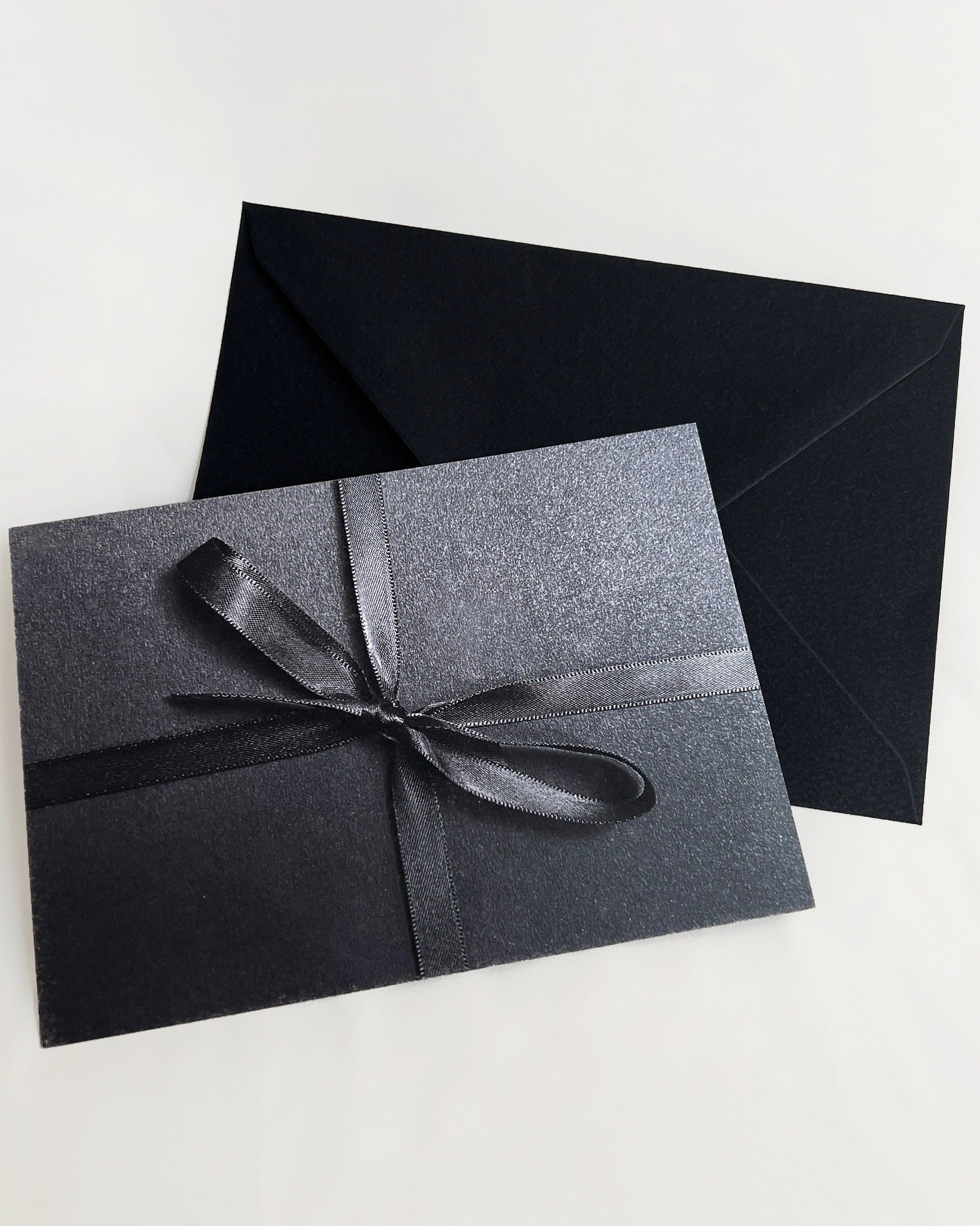 Gratulationskort med kuvert - Svart