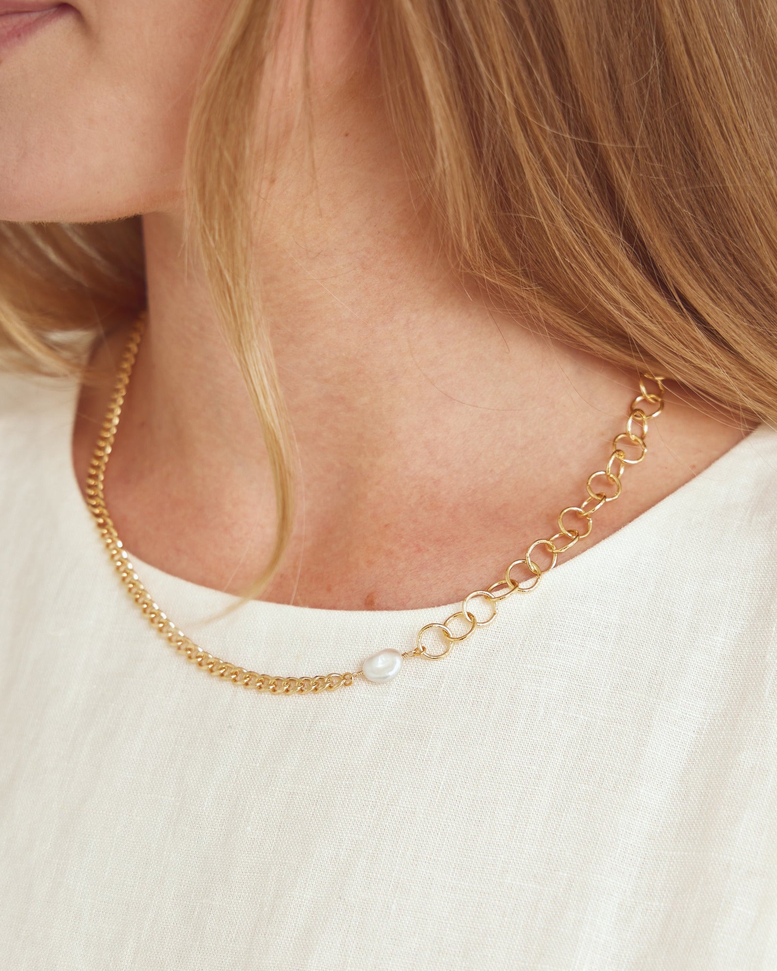 Sally Halskæde - 18 karat forgyldt