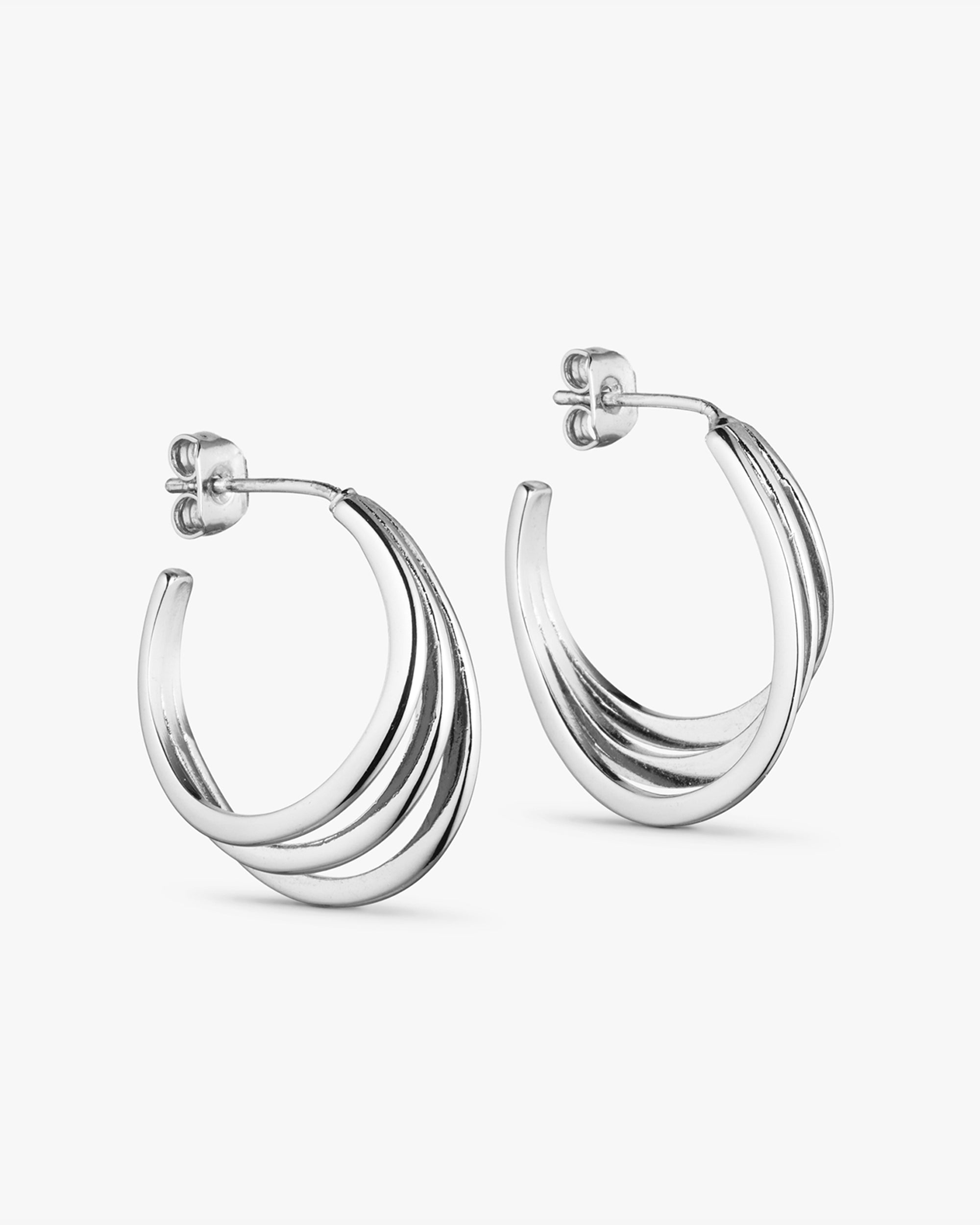 Iris Øreringe - Sølvbelagt