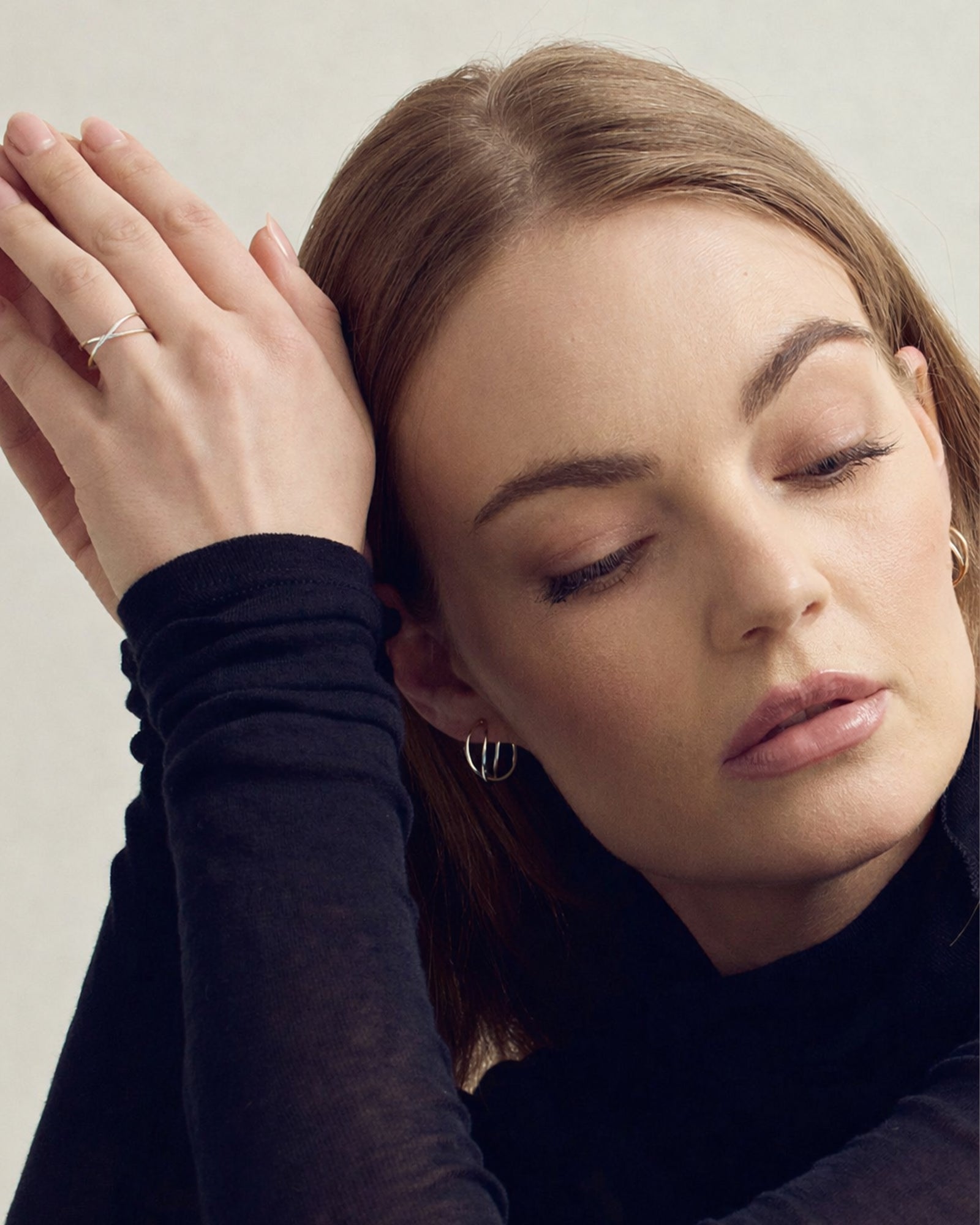 Mia Øreringe Lille - Sølvbelagt