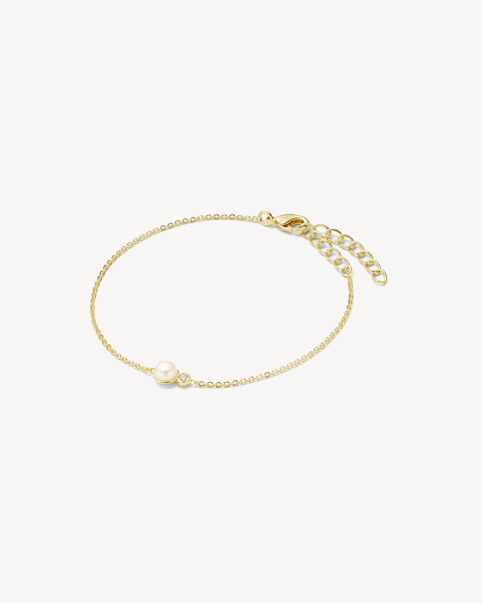 Isola Perle Armbånd - Zirkonia - Forgyldt