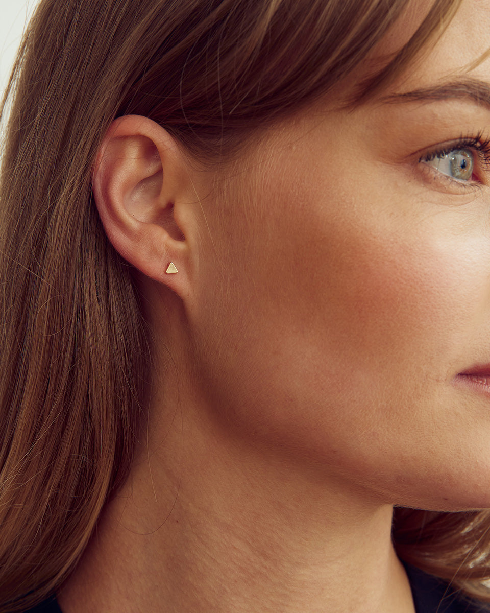 Pil Studs - 18 carat gold plated
