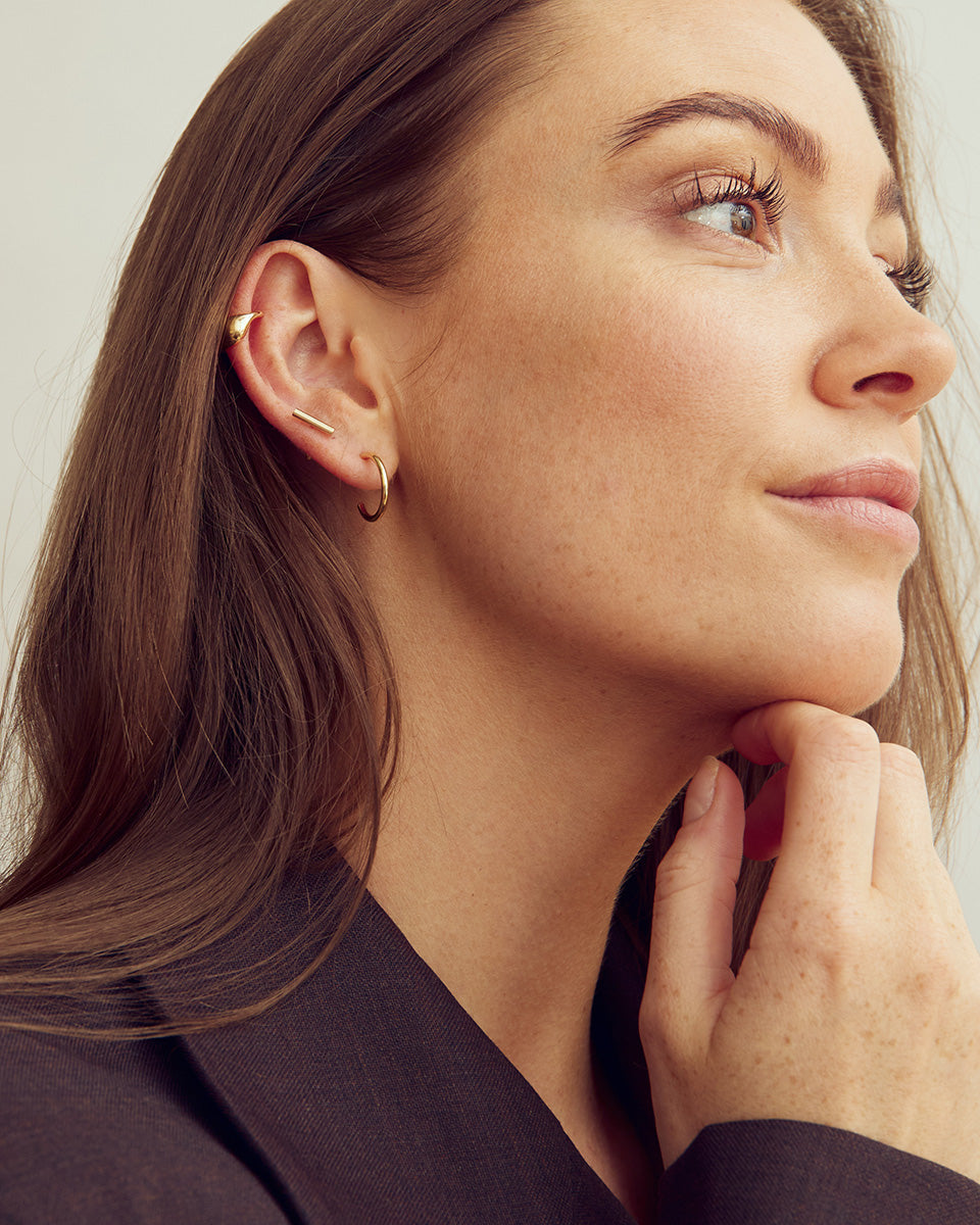 Fiona Stud Earrings - 18 carat gold plated