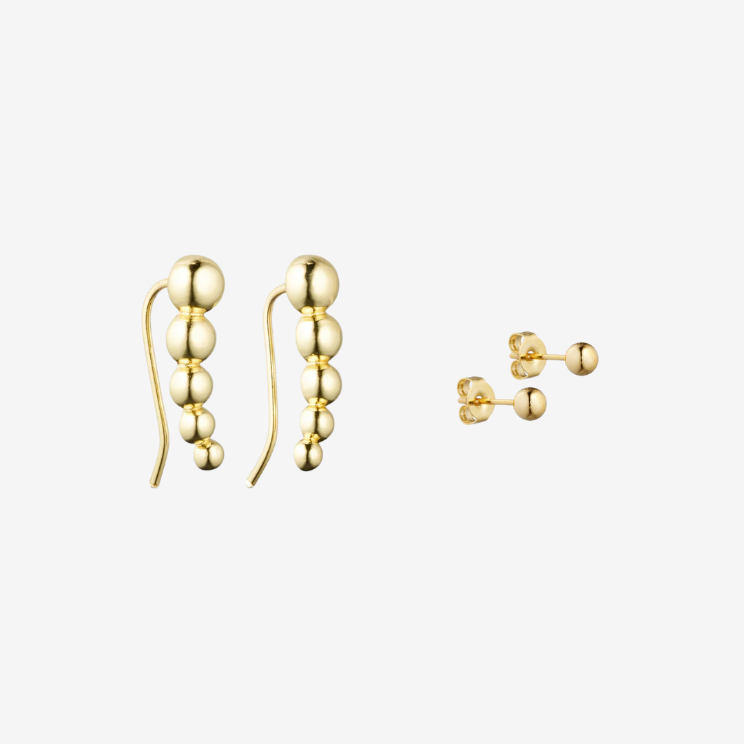 <tc>Smyckesset - Scarlett Halsband / Scarlett <!-- x-tinymce/html -->Örhängen / Scarlett Ring - 18 karat guldpläterad</tc>