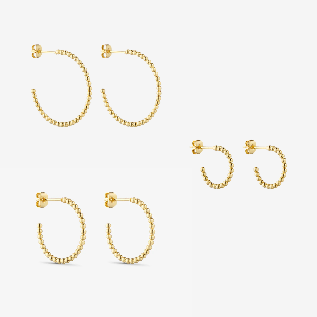 <tc>Jewelry set - Scarlett Necklace / Scarlett Earrings / Scarlett Ring - 18 carat gold plated</tc>