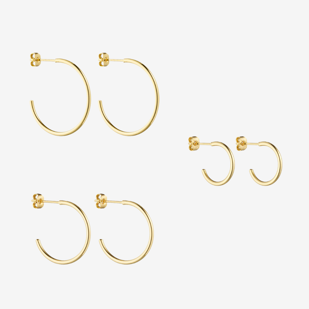 <tc>Jewelry set - Scarlett Necklace / Scarlett Earrings / Scarlett Ring - 18 carat gold plated</tc>