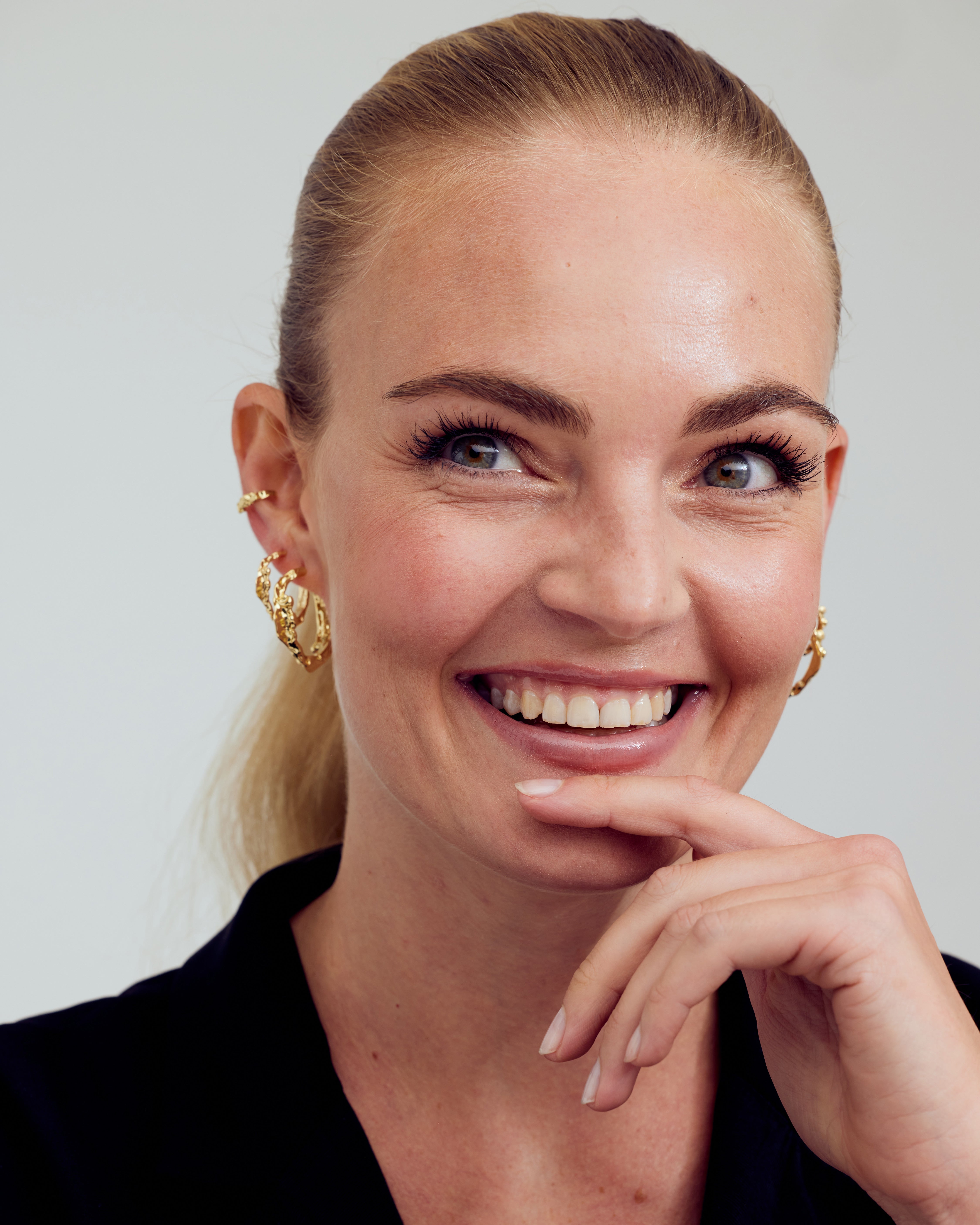 <tc>Jewelry set - Scarlett Necklace / Scarlett Earrings / Scarlett Ring - 18 carat gold plated</tc>