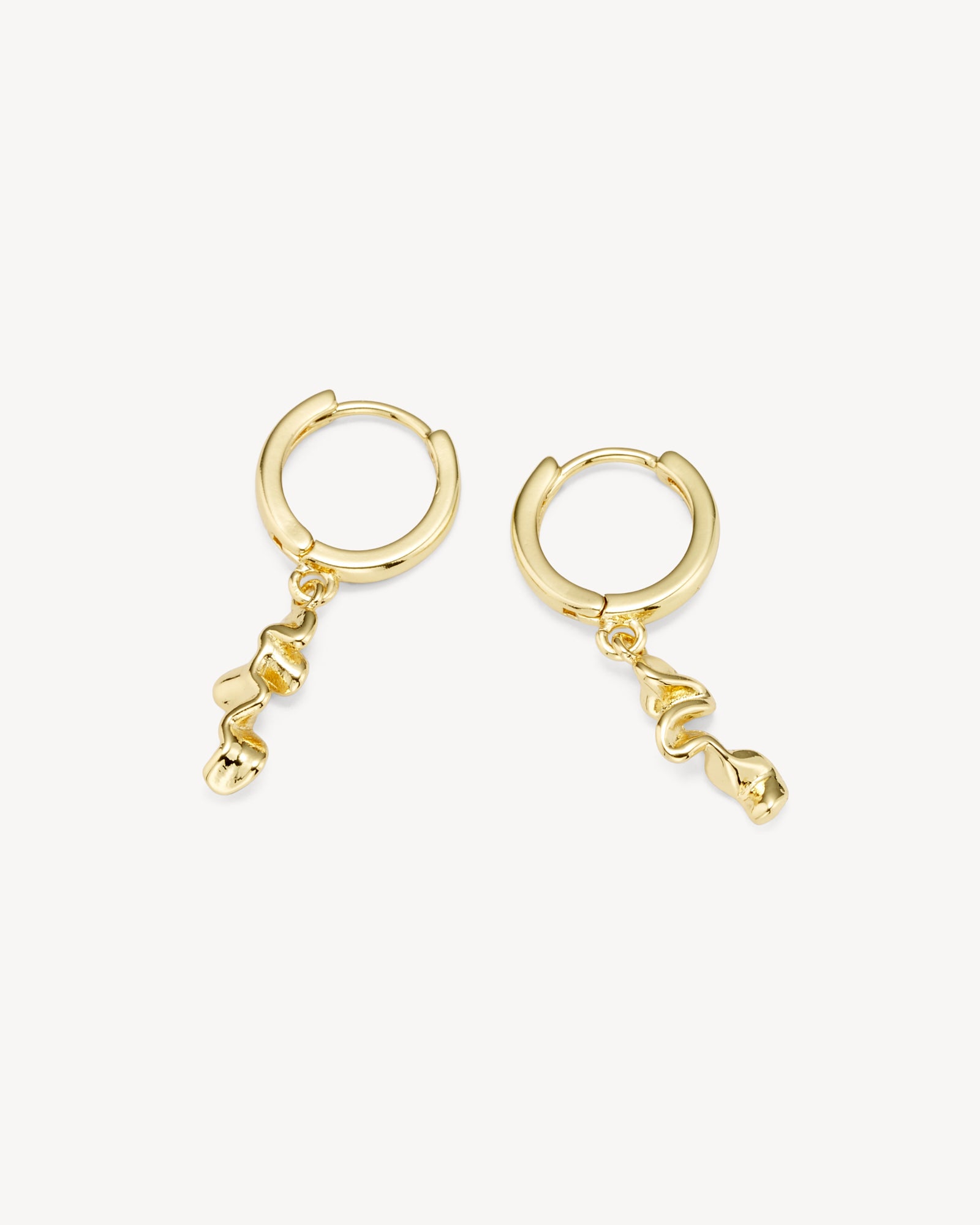 Caroline Hoop Øreringe - Forgyldt