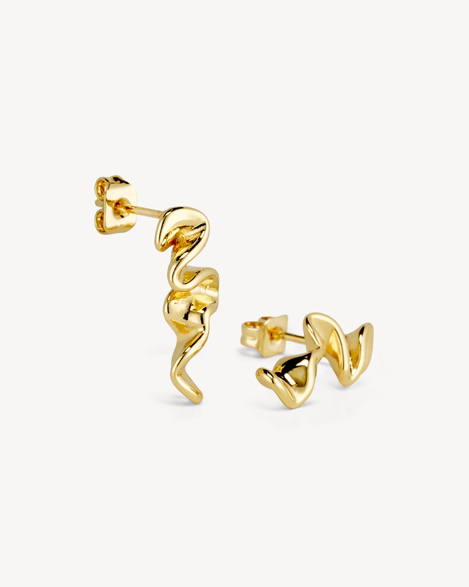 Caroline Øreringe Lille - Forgyldt