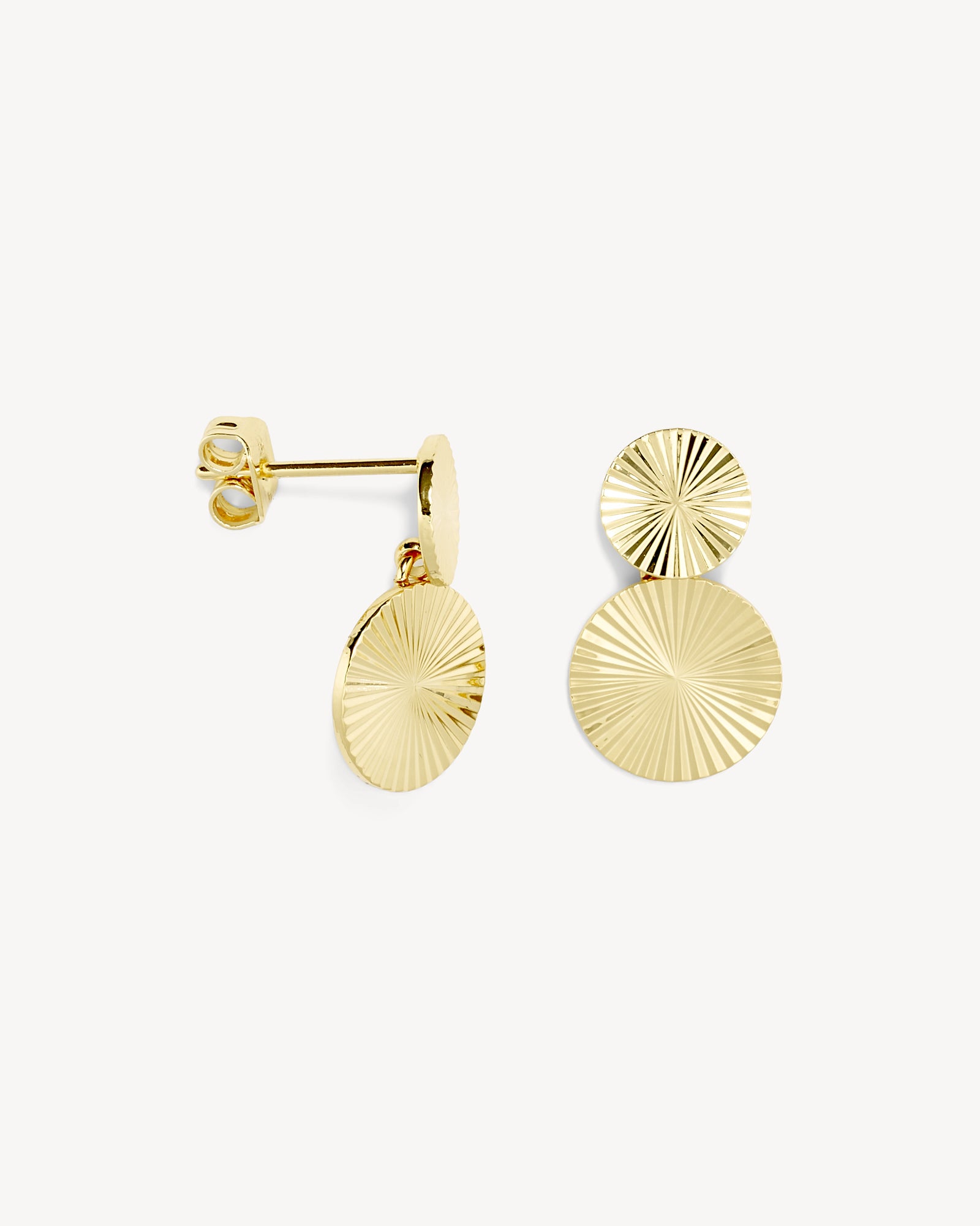 Scarlett Dobbelt Øreringe - Forgyldt