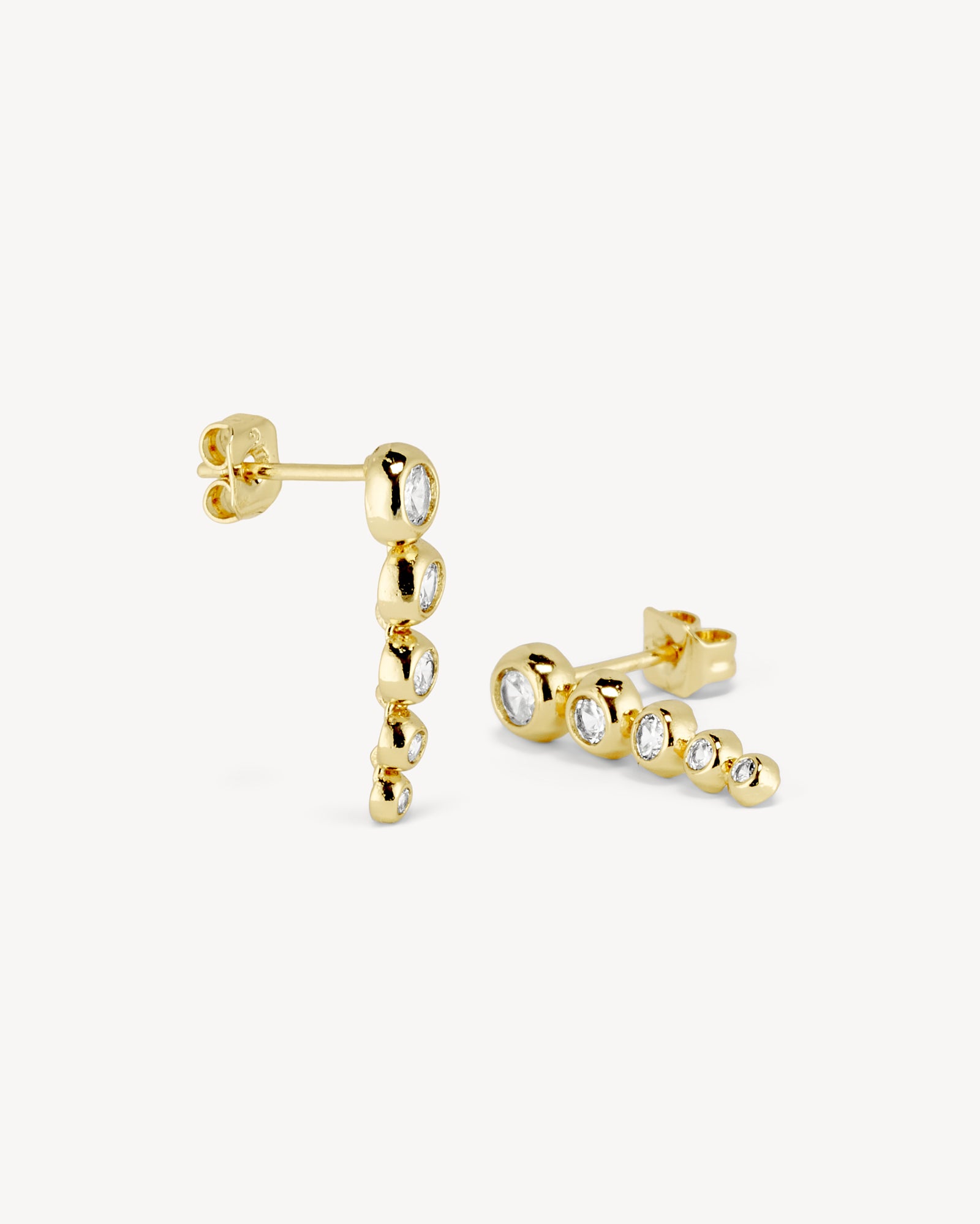 Paris Drop Øreringe - Zirkonia - Forgyldt