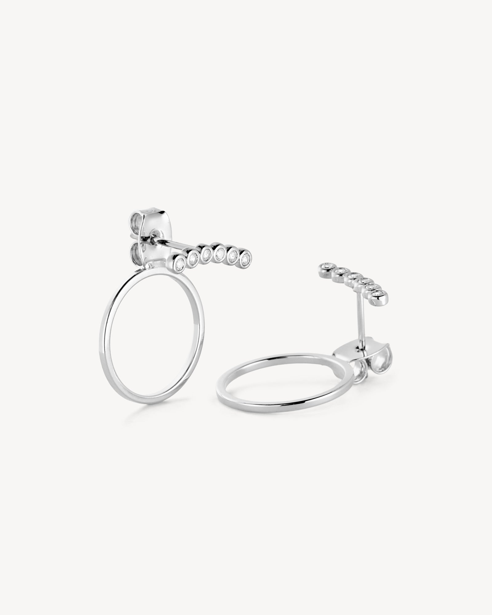 Rose Øreringe - Zirkonia - Sølvbelagt