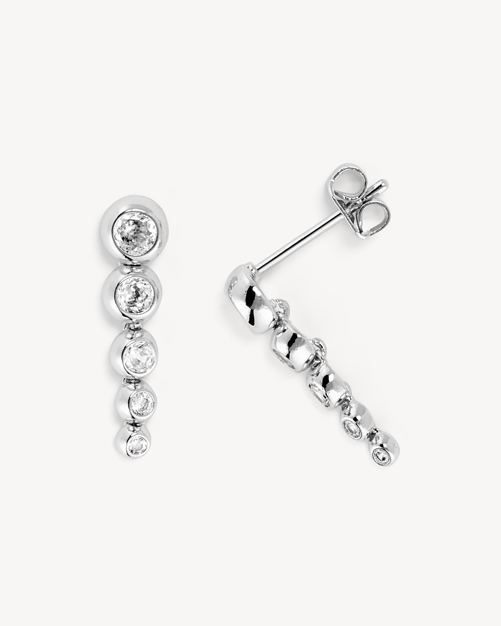 Paris Drop Øreringe - Zirkonia - Sølvbelagt