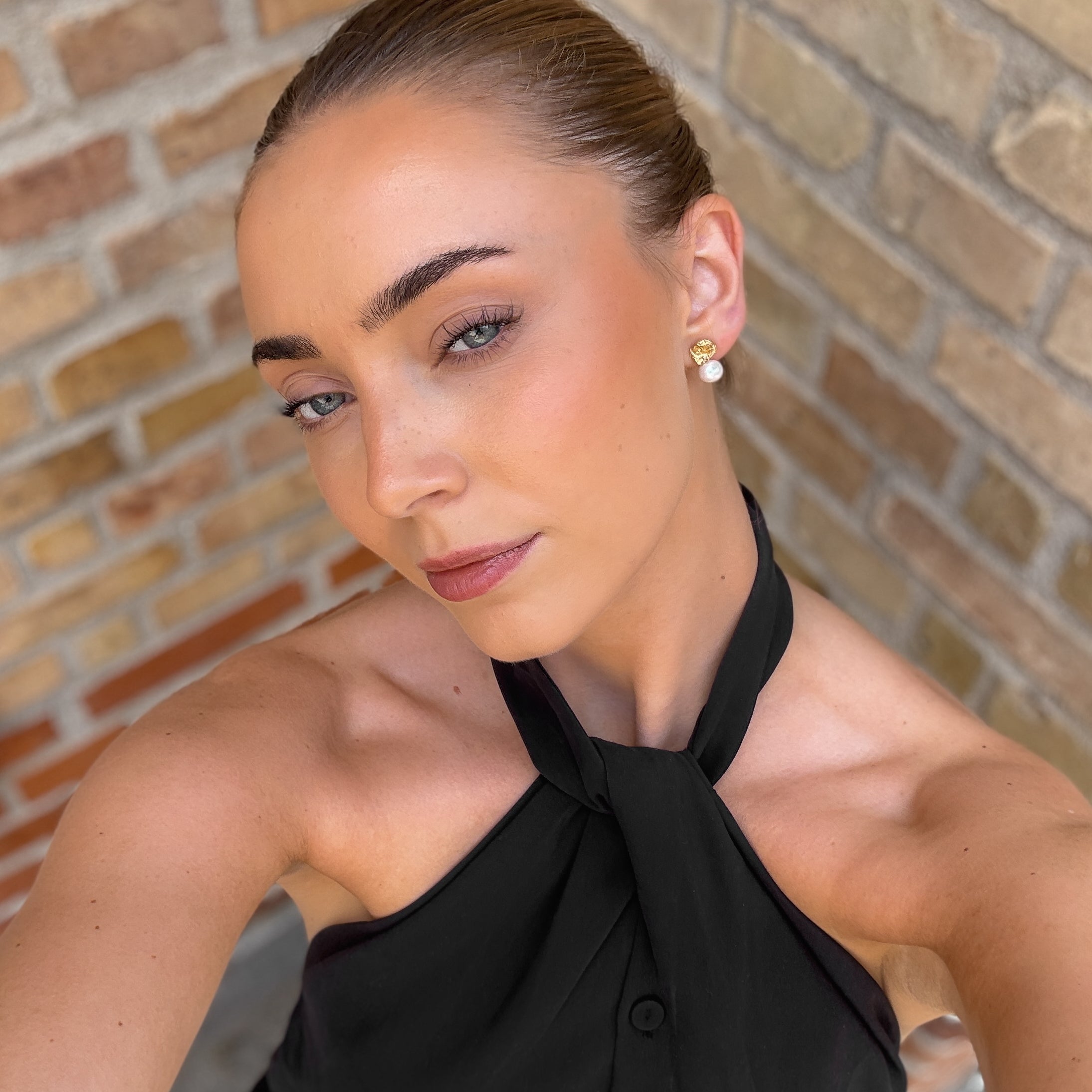Polly <!-- x-tinymce/html -->Örhängen - 18 karats guldpläterade