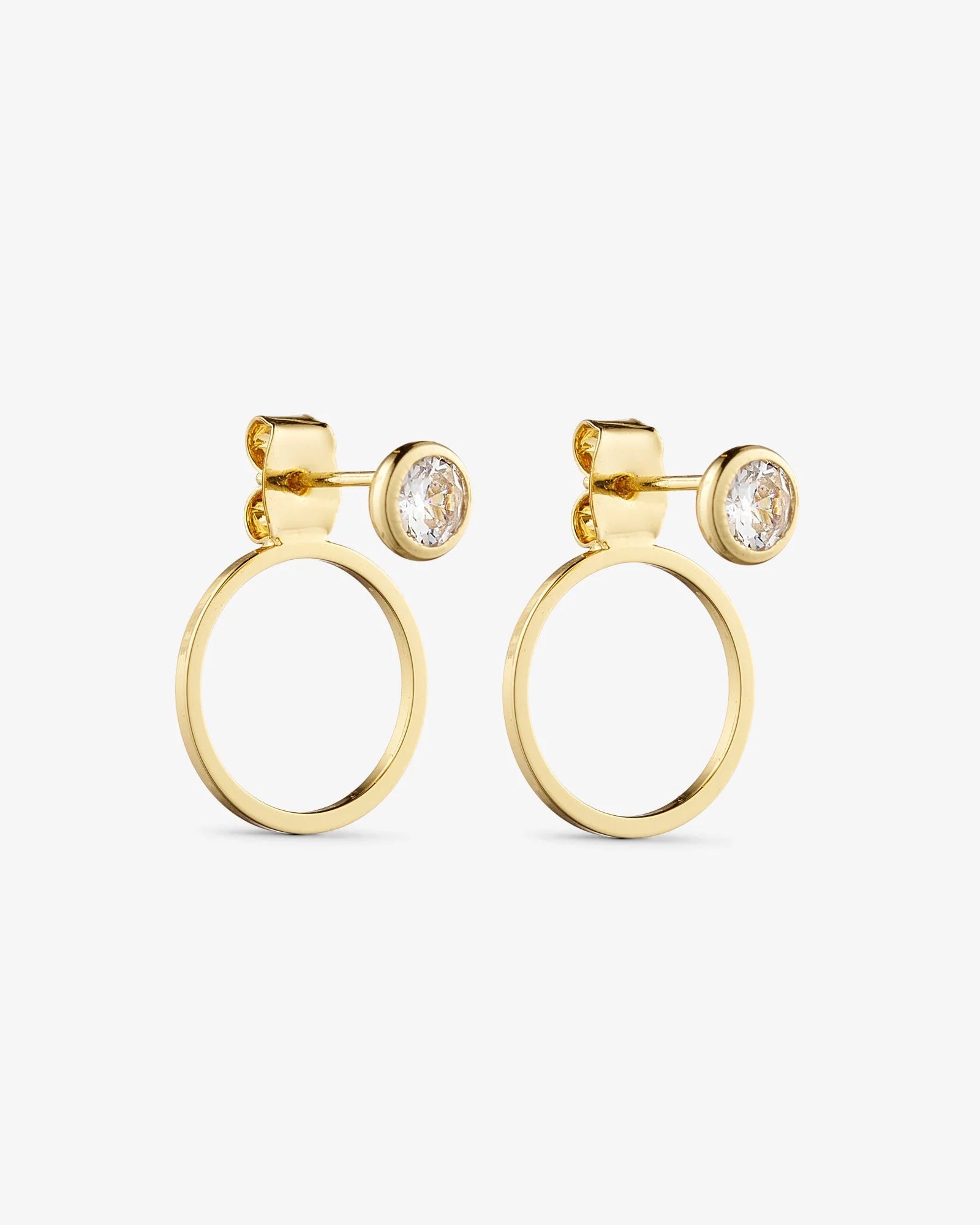 Agnes Örhängen - Zirconia - 18 karats guldpläterade
