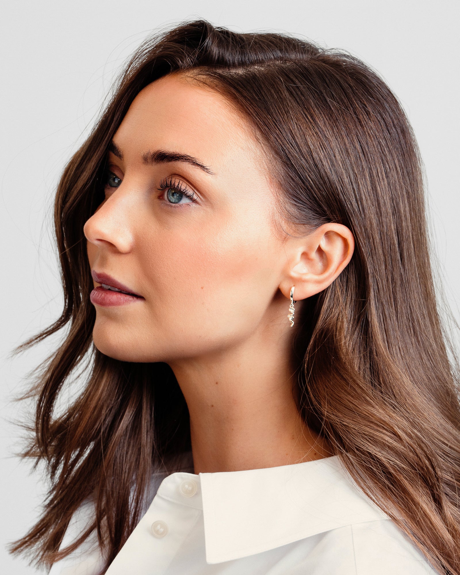 Caroline Hoop Øreringe - 18 karat forgyldt