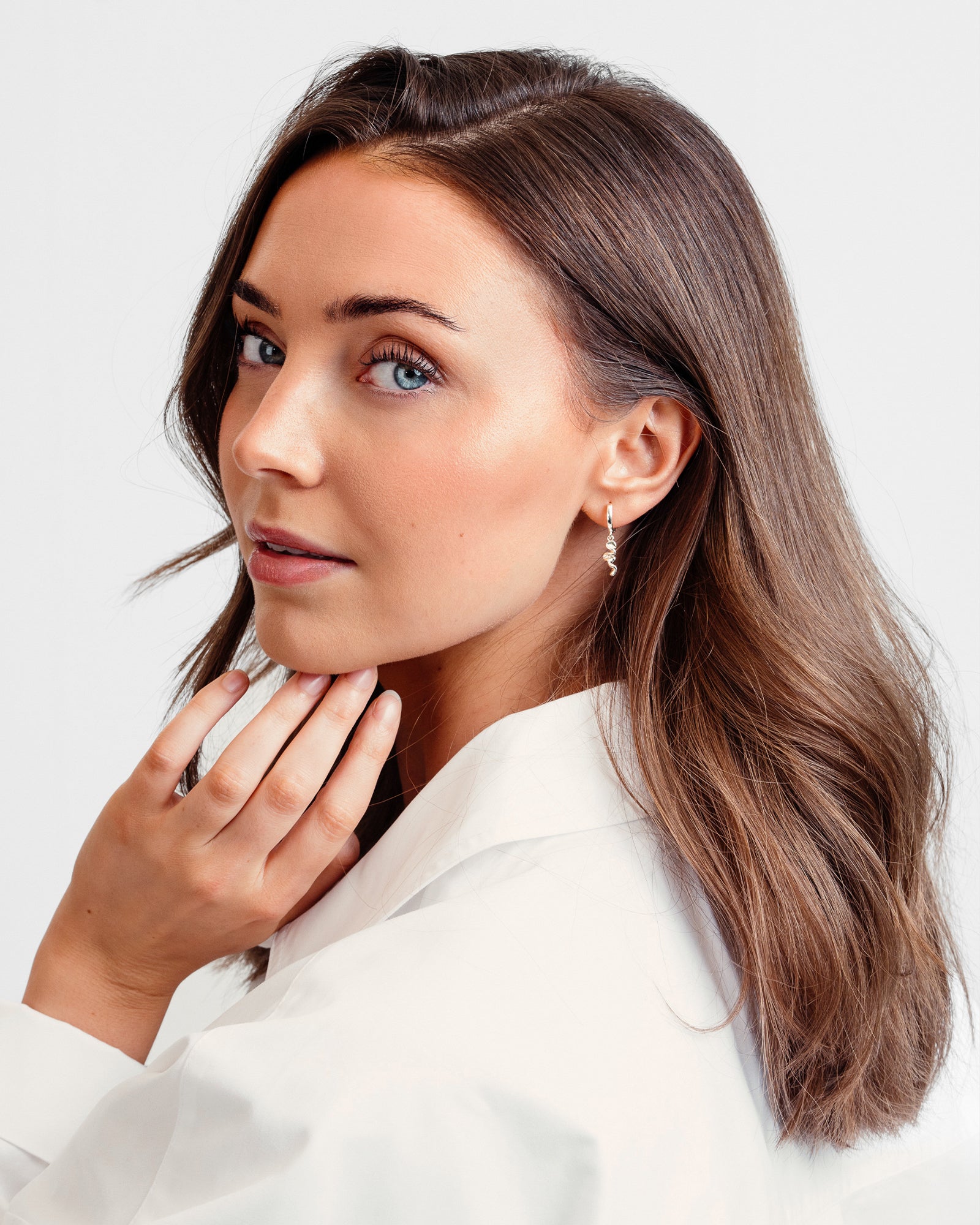 Caroline Hoop Øreringe - Sølvbelagt