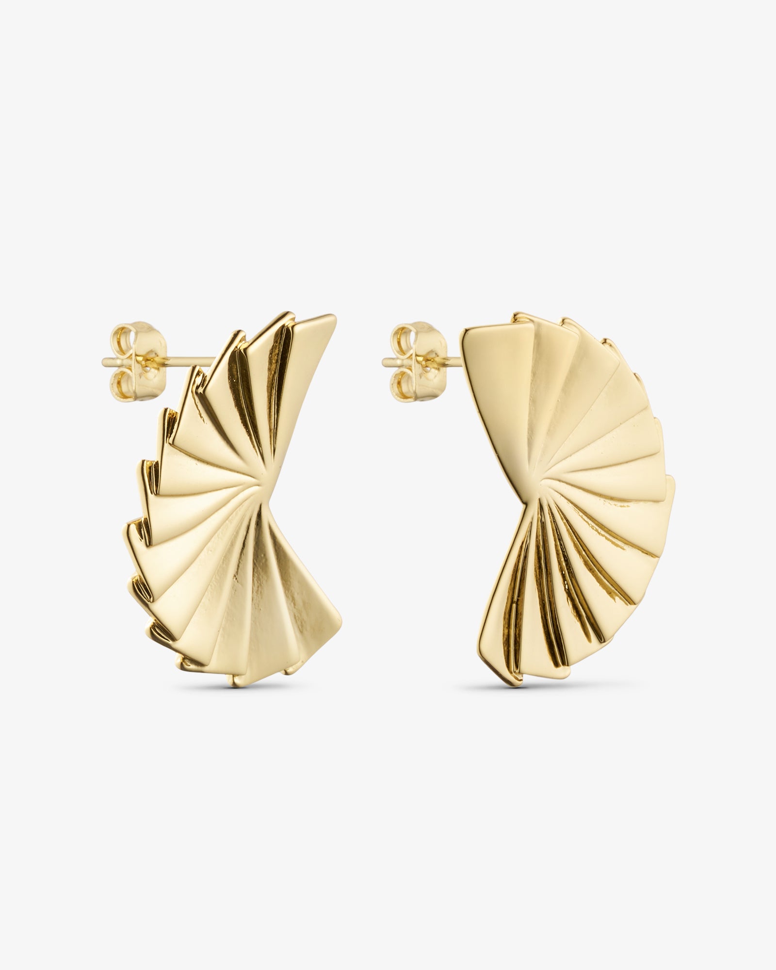 Vega Stud Earrings - 18 carat gold plated