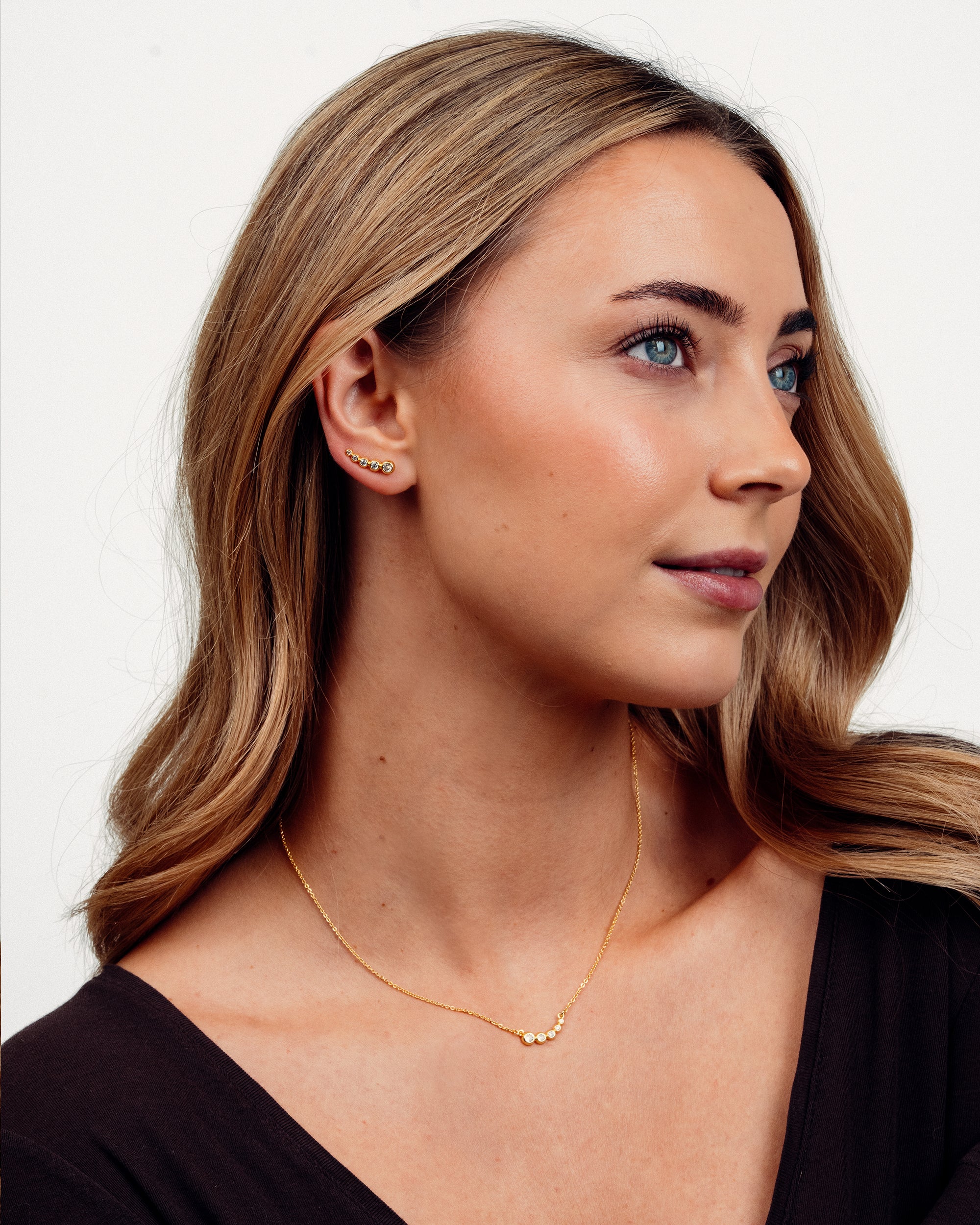 Paris Halskæde - Zirkonia - 18 karat forgyldt