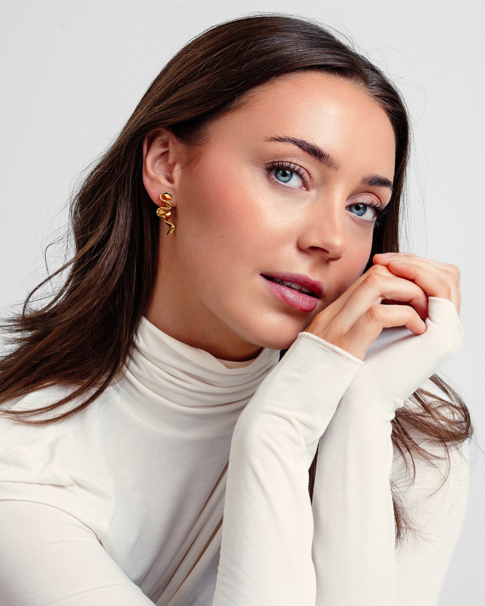 Caroline Øreringe Stor - 18 karat forgyldt