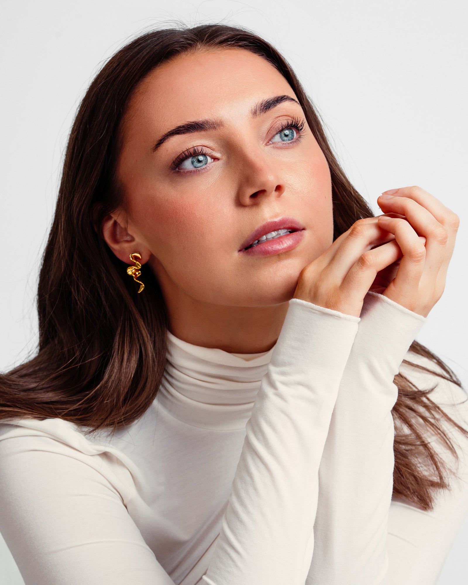 Caroline Øreringe Stor - 18 karat forgyldt