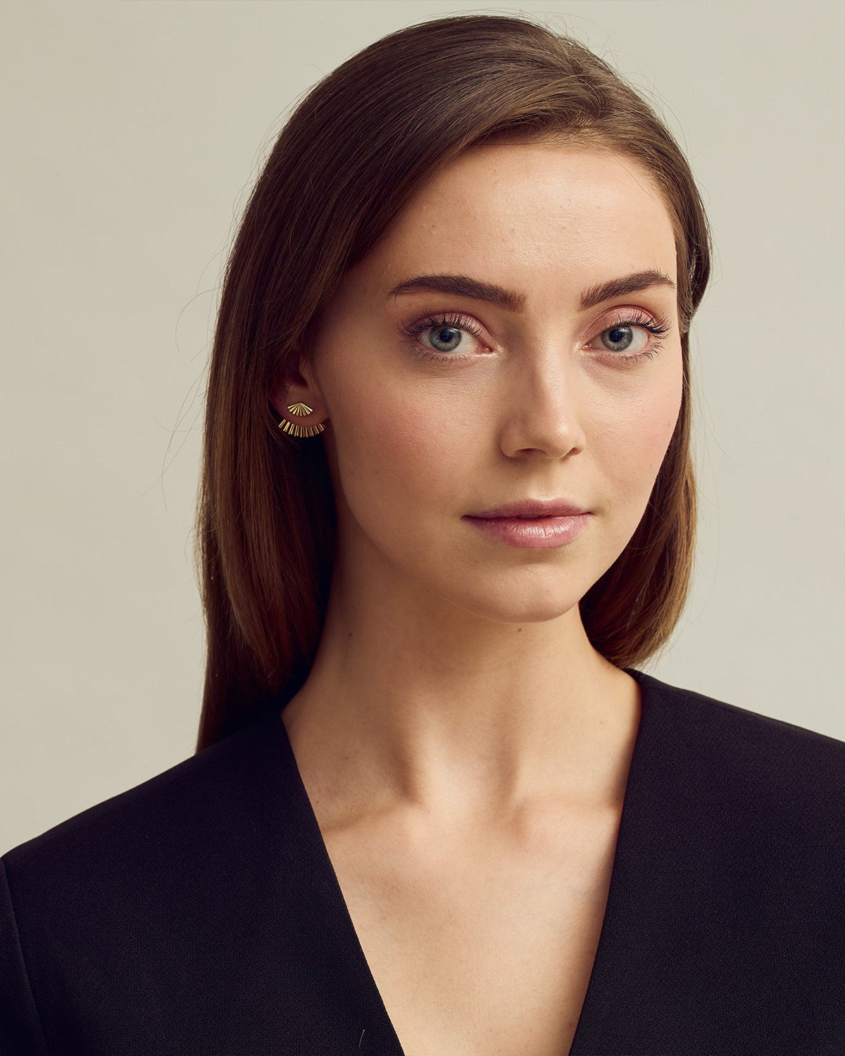 Luna Double Earrings - 18 carat gold plated