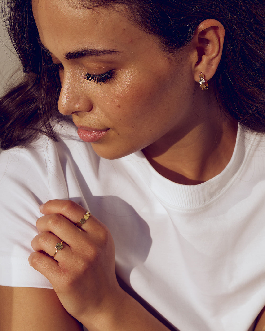 Agnes Necklace - Zirconia - 18 carat gold plated
