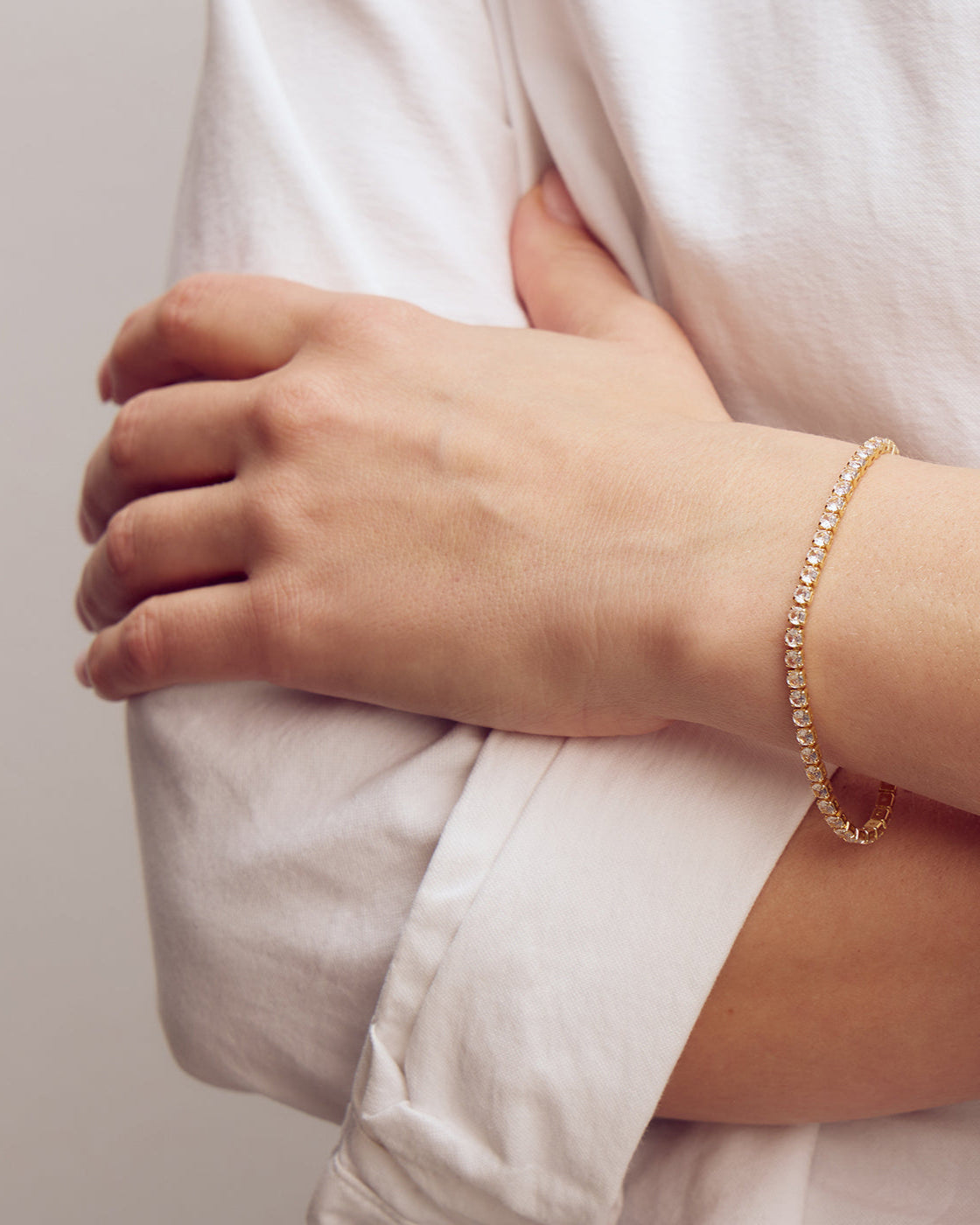 Mille Armbånd - Zirkonia - 18 karat forgyldt