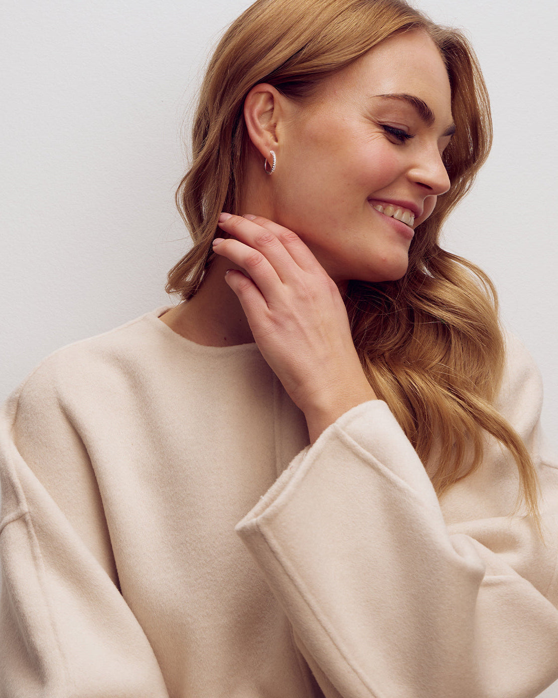 Elin Earrings - Zirconia - 18 carat gold plated