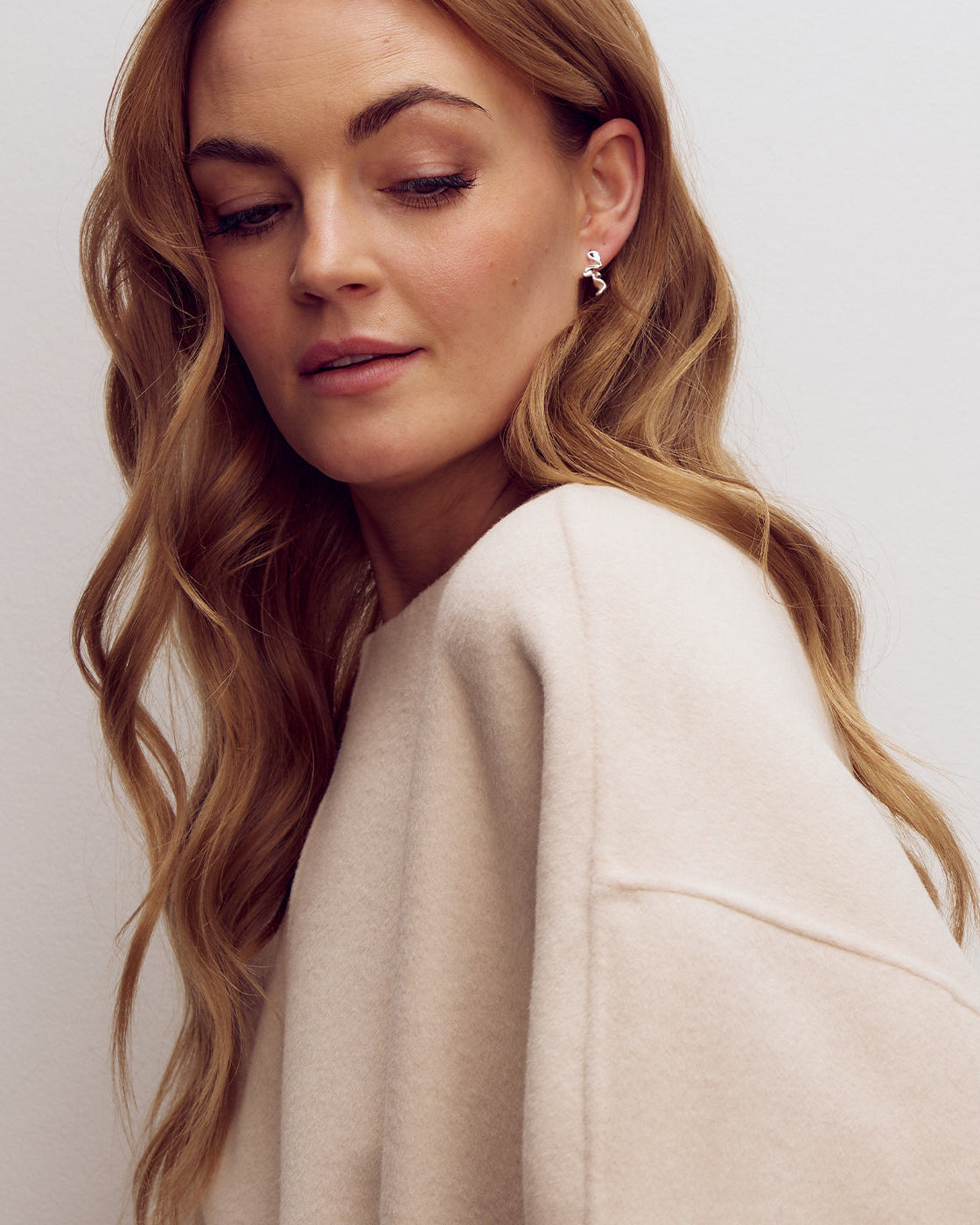 Caroline Øreringe Lille - Sølvbelagt