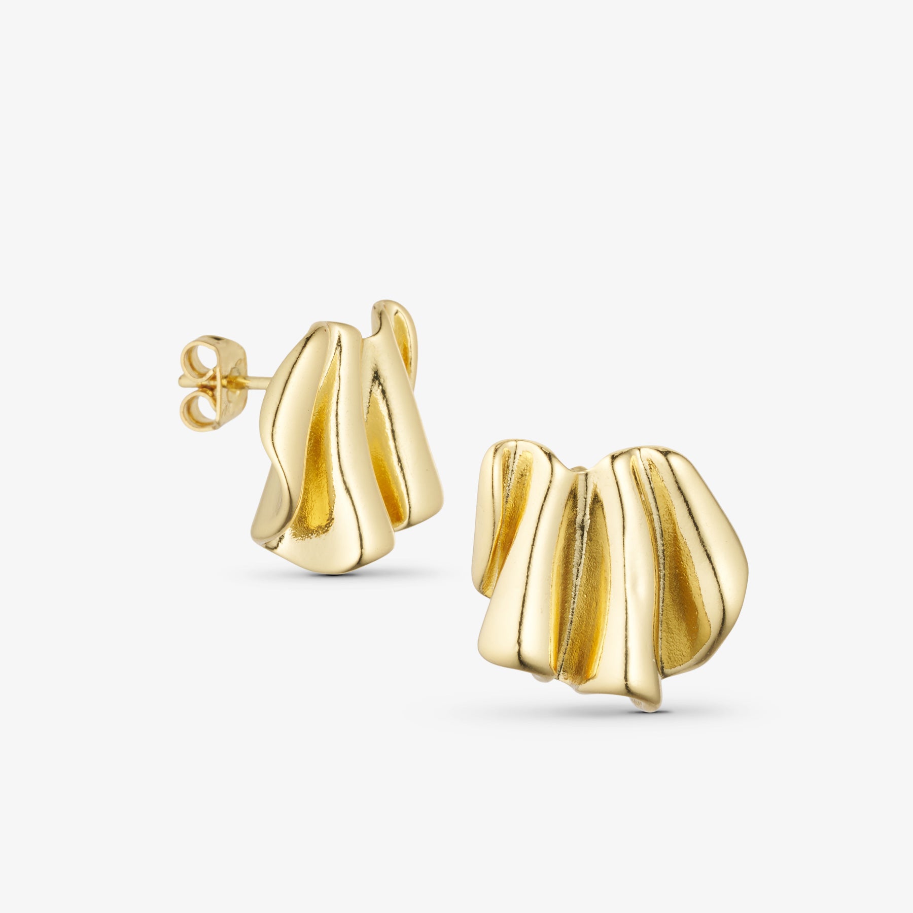 Vega Stud Earrings - 18 carat gold plated