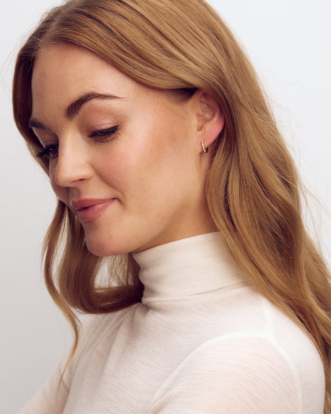 Elin Earrings - Zirconia - 18 carat gold plated