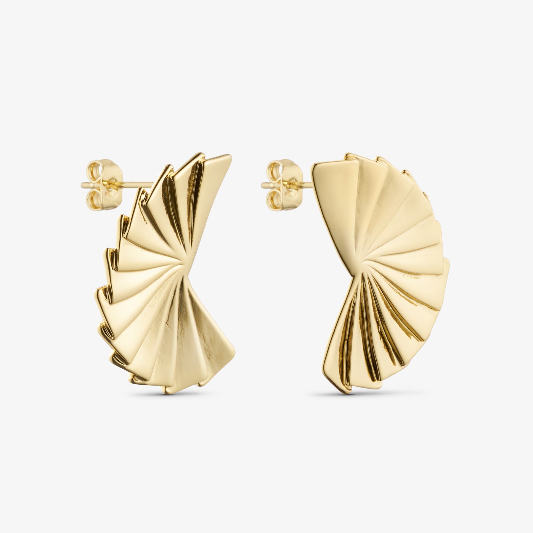 Vega Stud Earrings - 18 carat gold plated