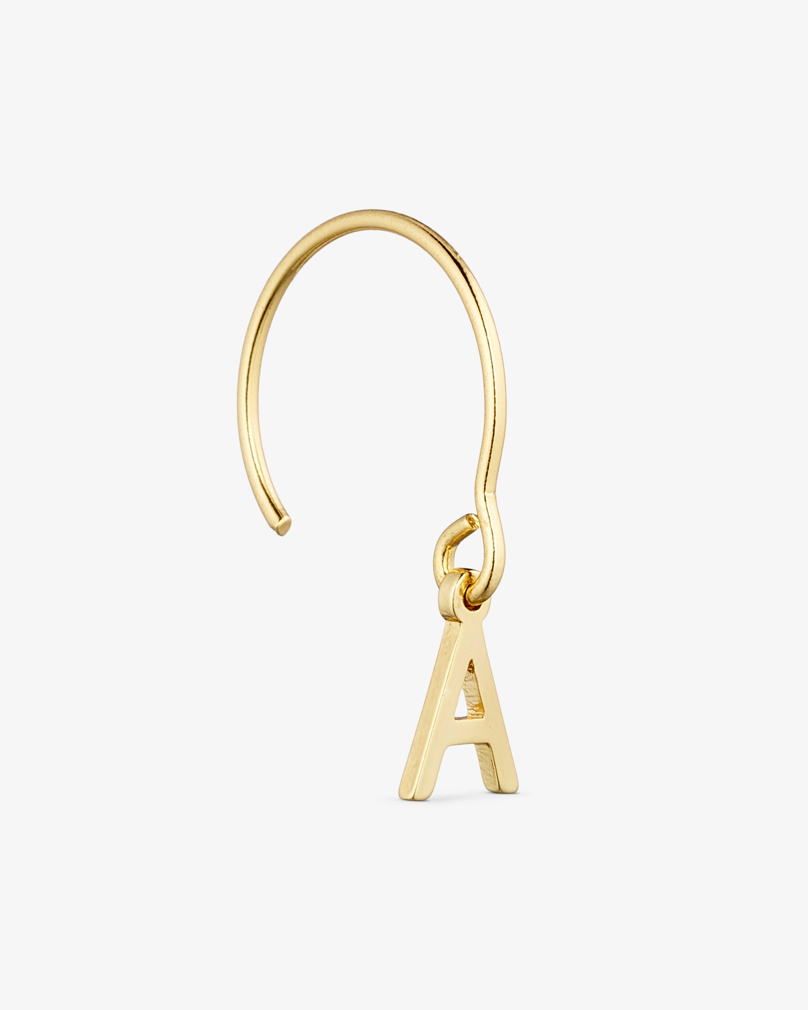 Bogstav Ørering A-Z - 18 karat forgyldt