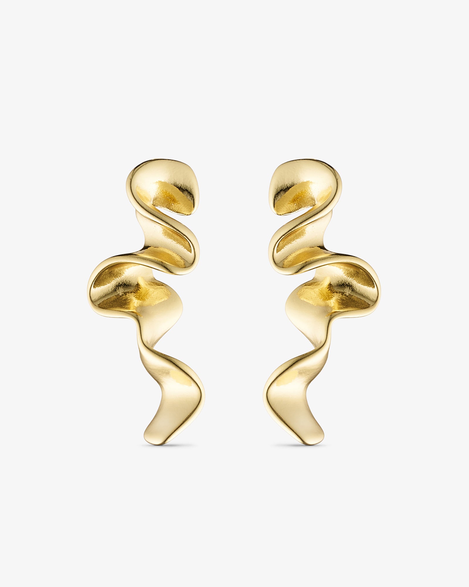 Vega Stud Earrings - 18 carat gold plated
