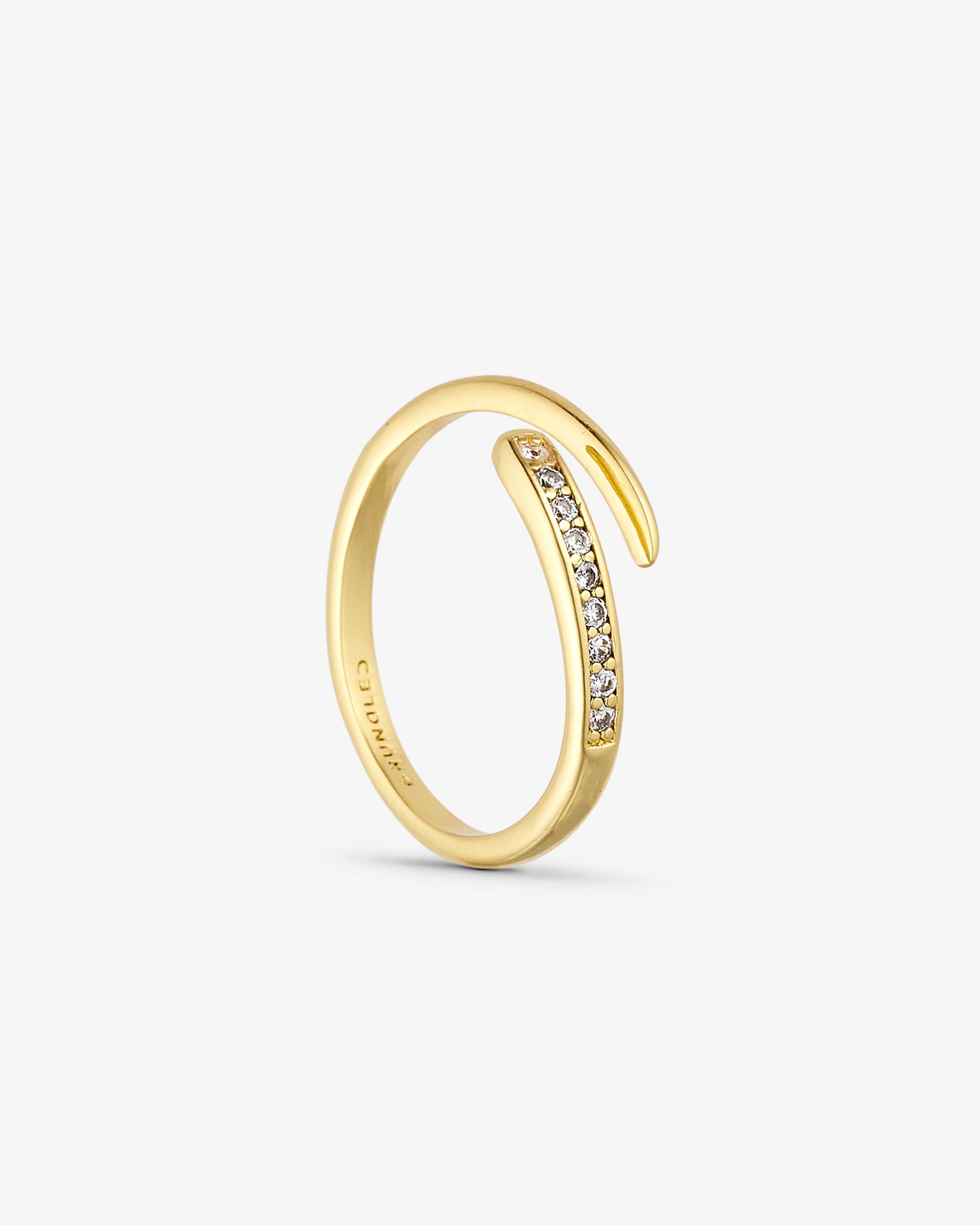 Elin Ring - Zirkonia - 18 karat forgyldt