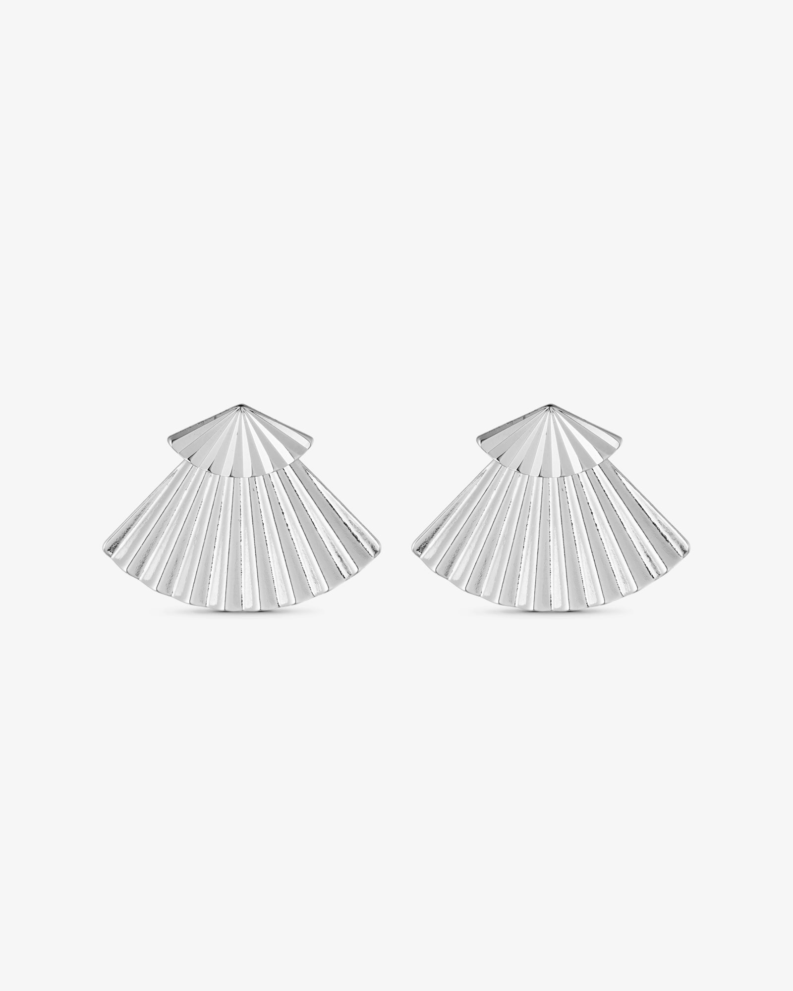 Luna Double Earrings - Silver Plated