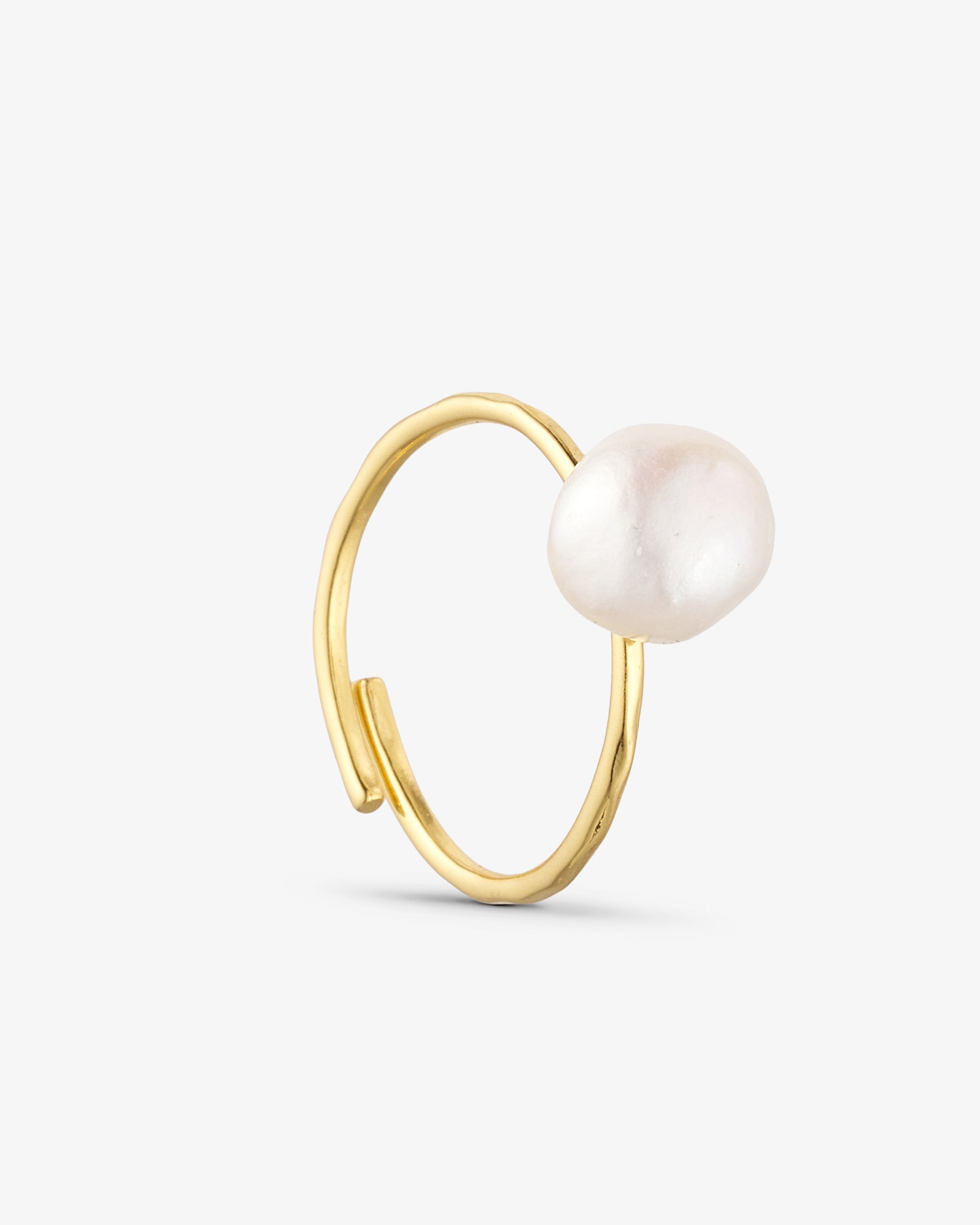 Vega Perle Ring - 18 karat forgyldt