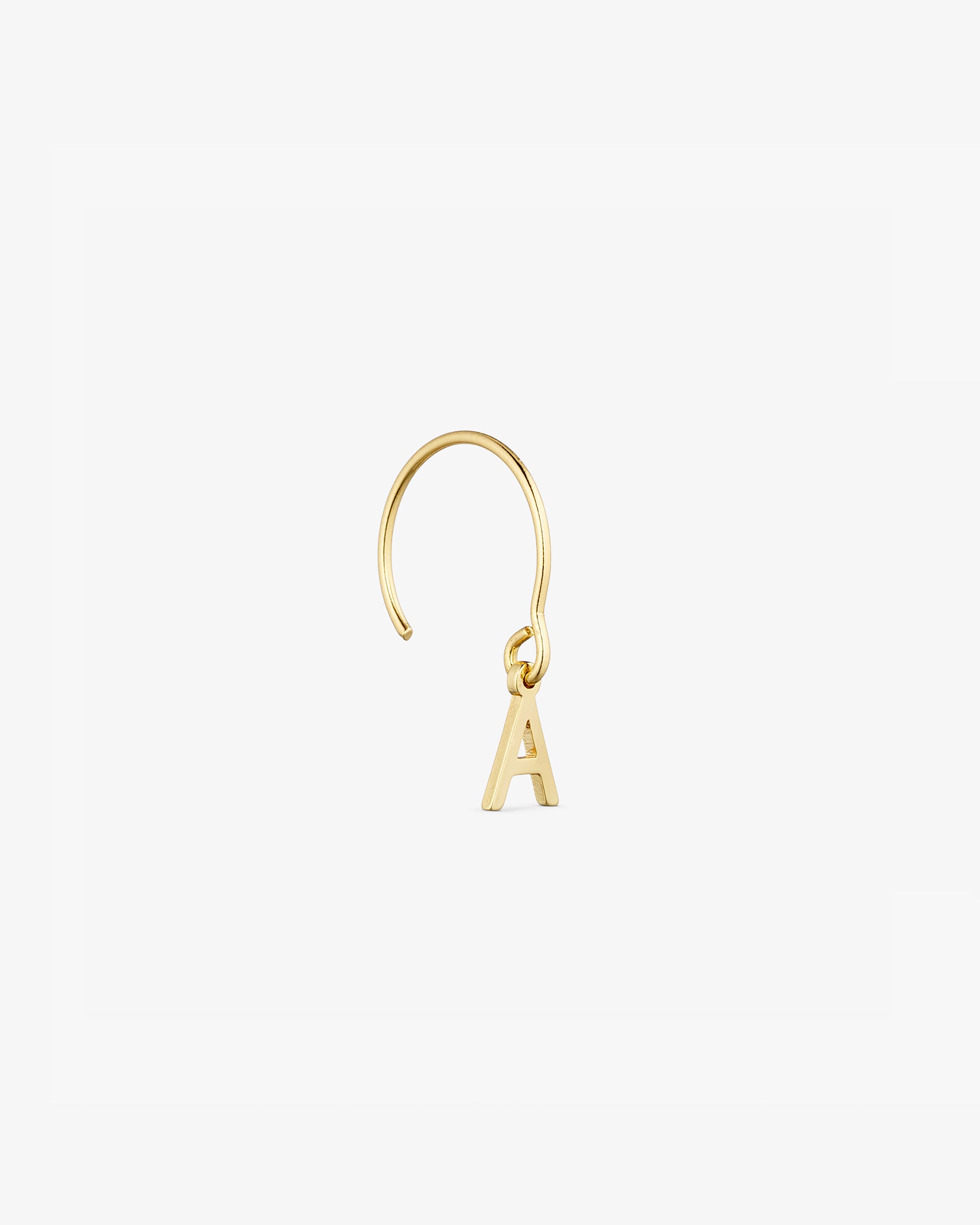Bogstav Ørering A-Z - 18 karat forgyldt