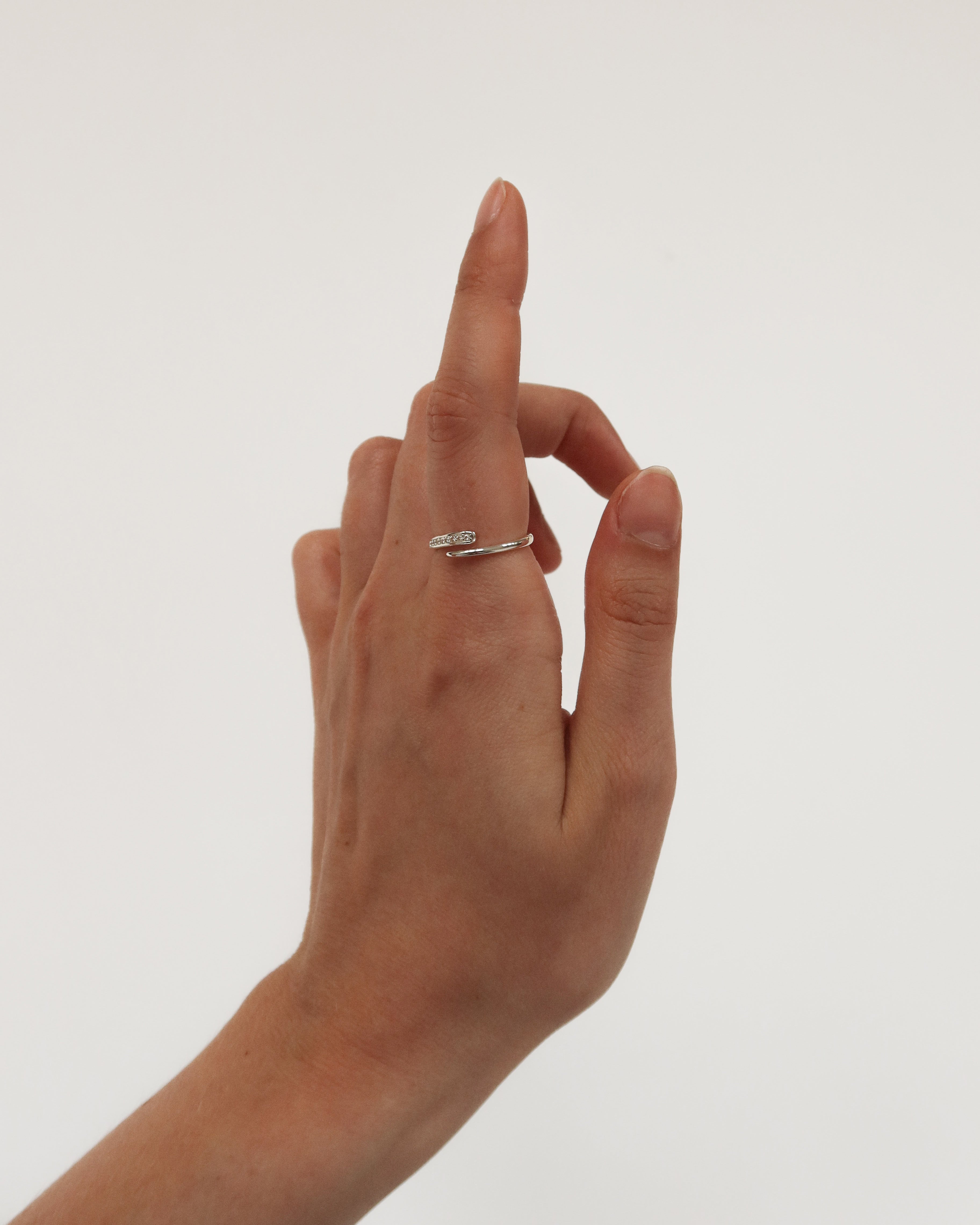 Elin Ring - Zirconia - 18 carat gold plated