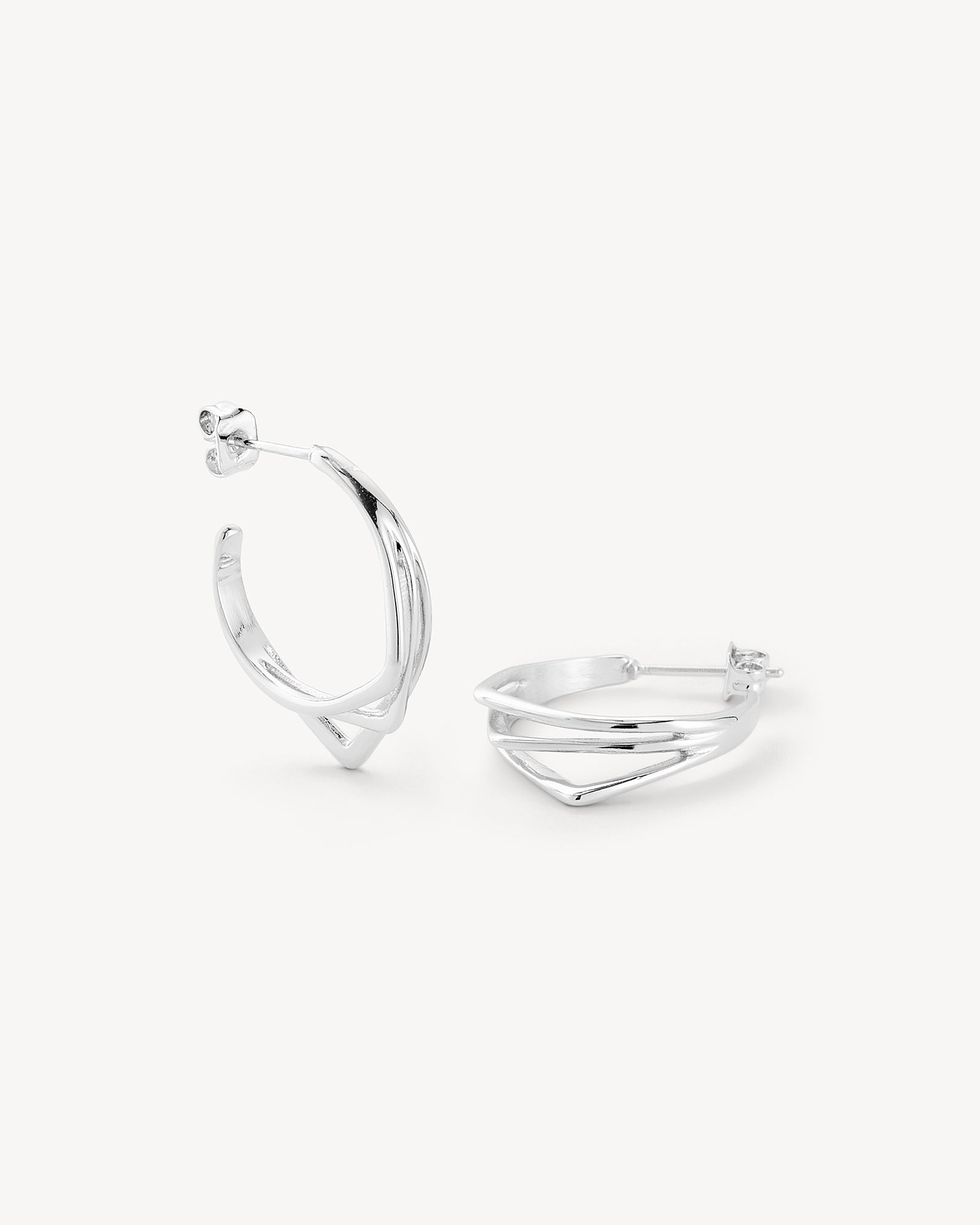 Gry Øreringe - Sølvbelagt