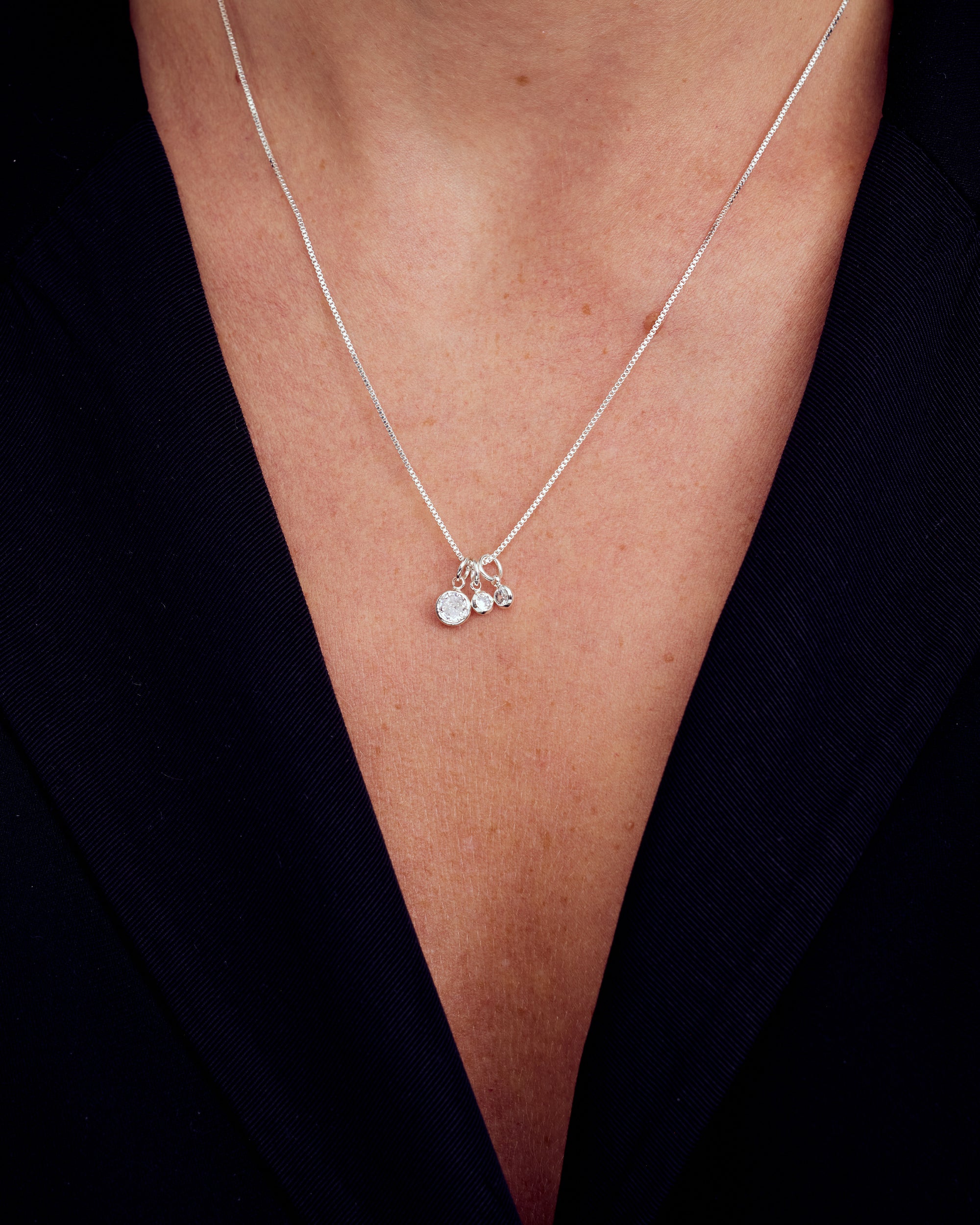 Lili Maria 'Mor Child' Necklace - Zirconia - 18 carat gold plated
